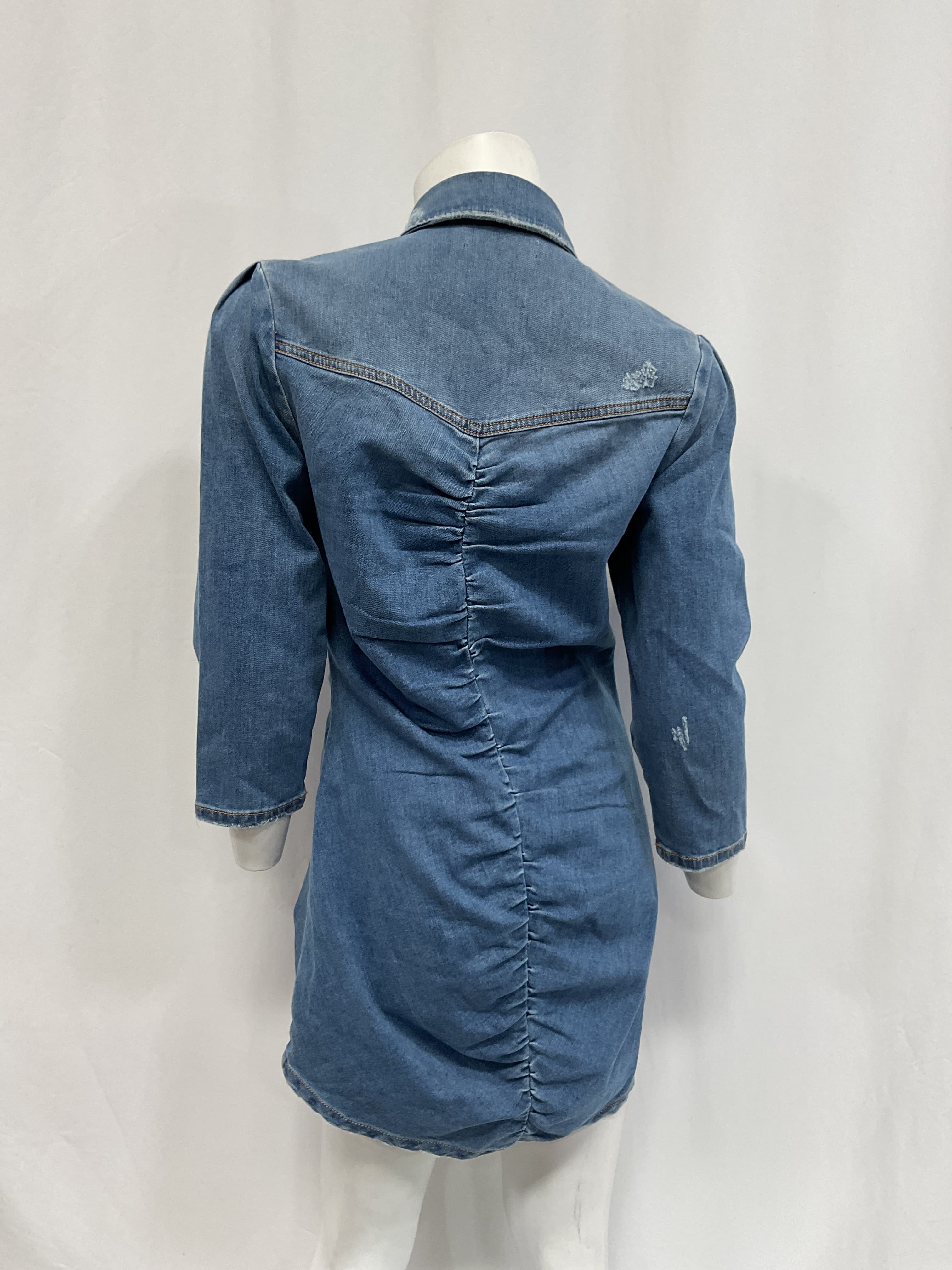 Gigi Denim Mini Dress - Image 3