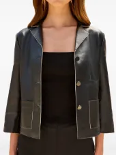 Layton Leather Blazer - Image 1