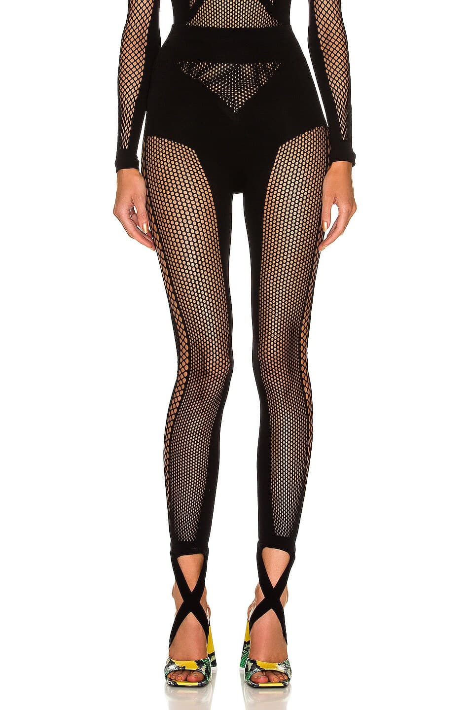 Mesh Legging In Black - Image 1