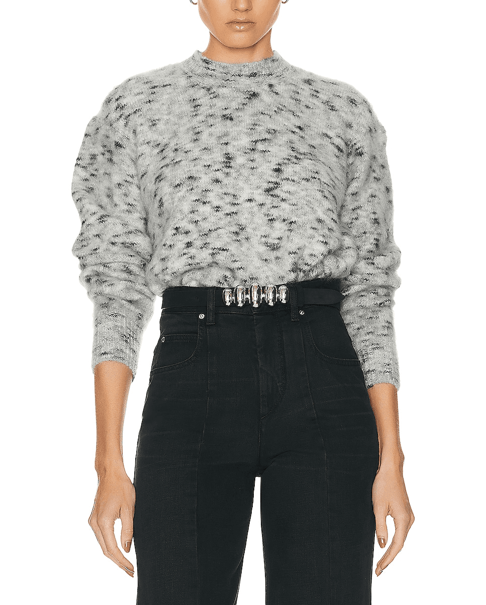 Morena Sweater In White & Black - Image 1