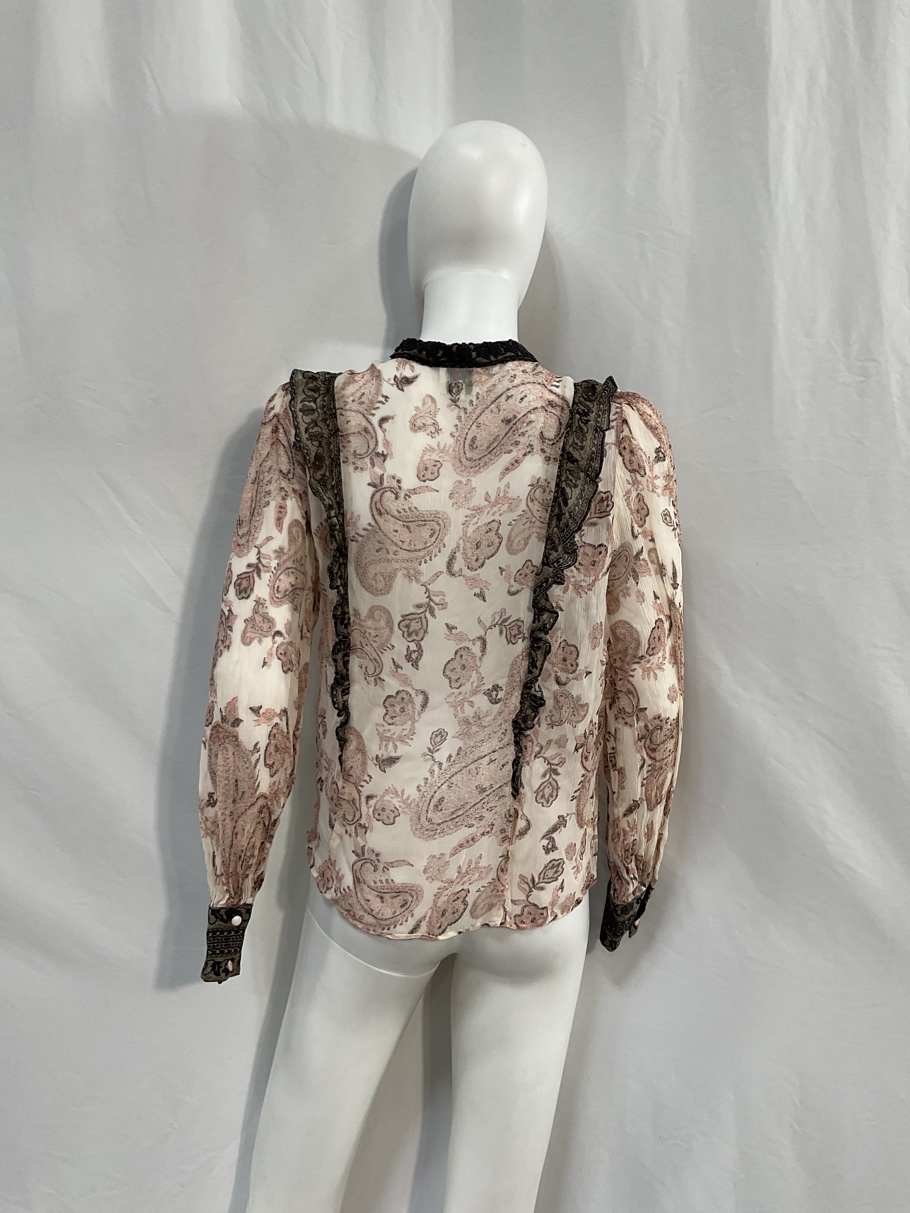 Luana Frilly Shirt In Black & White - Image 3