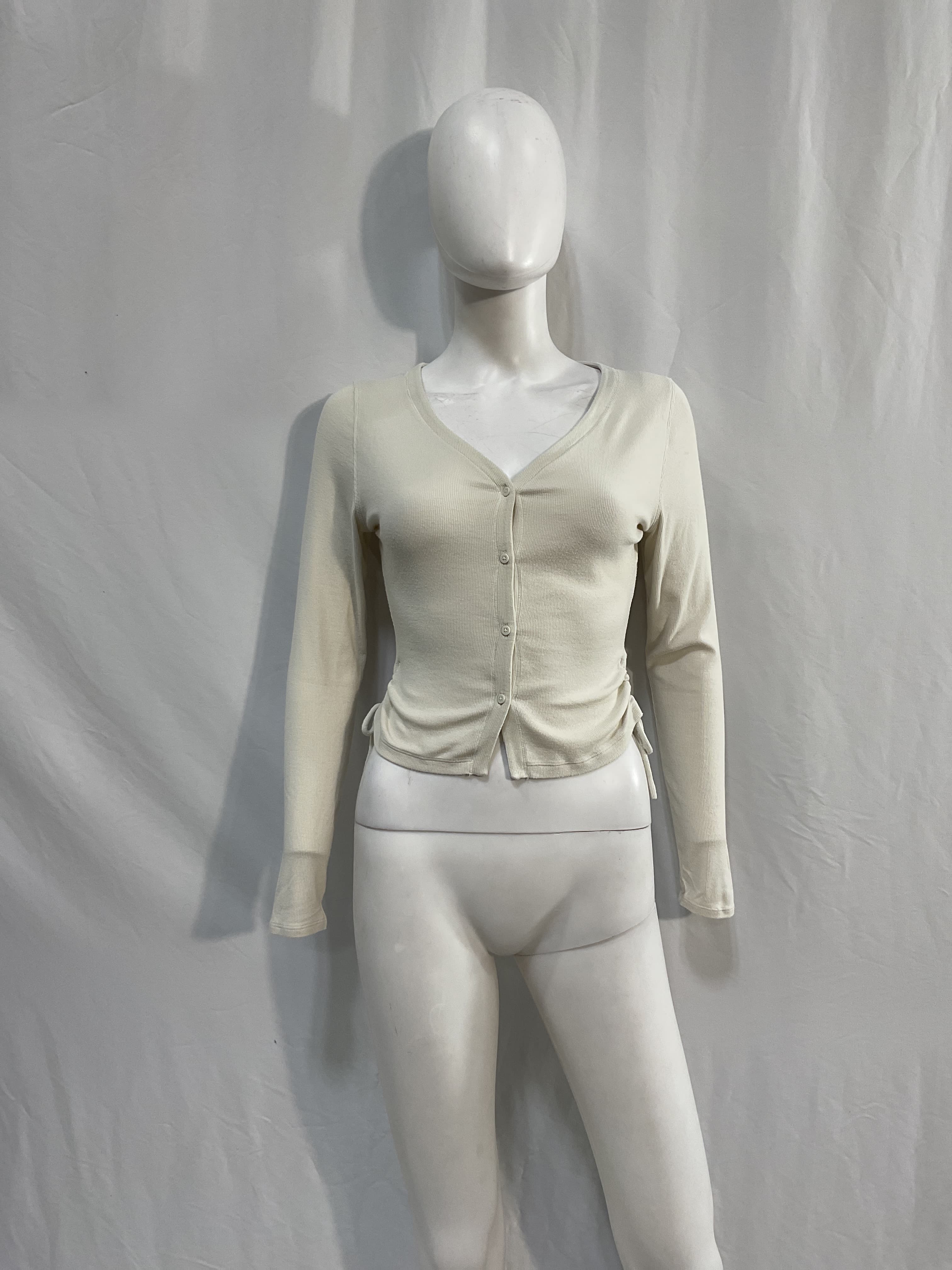 Side-Cinch Ribbed Cardigan - Image 4