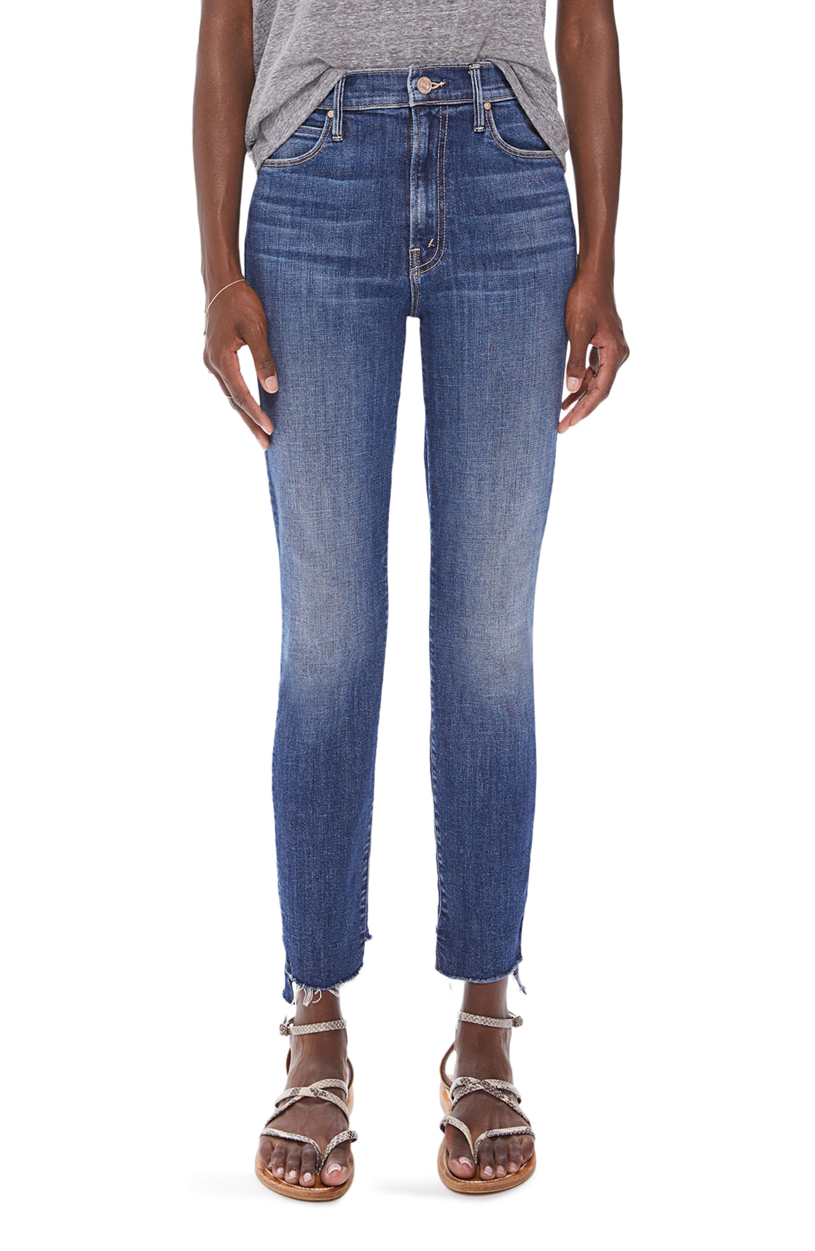 The Stunner High Waist Frayed Ankle Skinny Jeans - Image 1