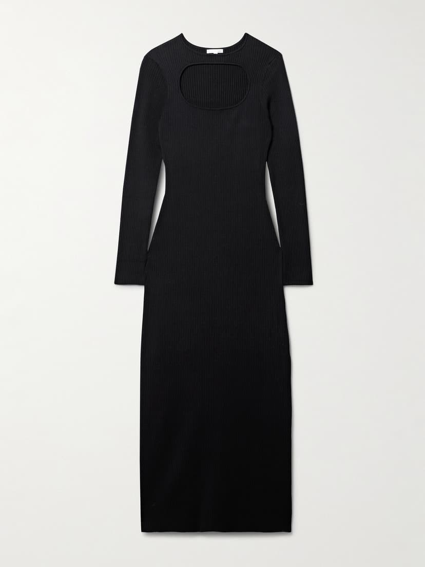 Priyanka Cutout Ribbed Cotton-Blend Maxi Dress - Image 1