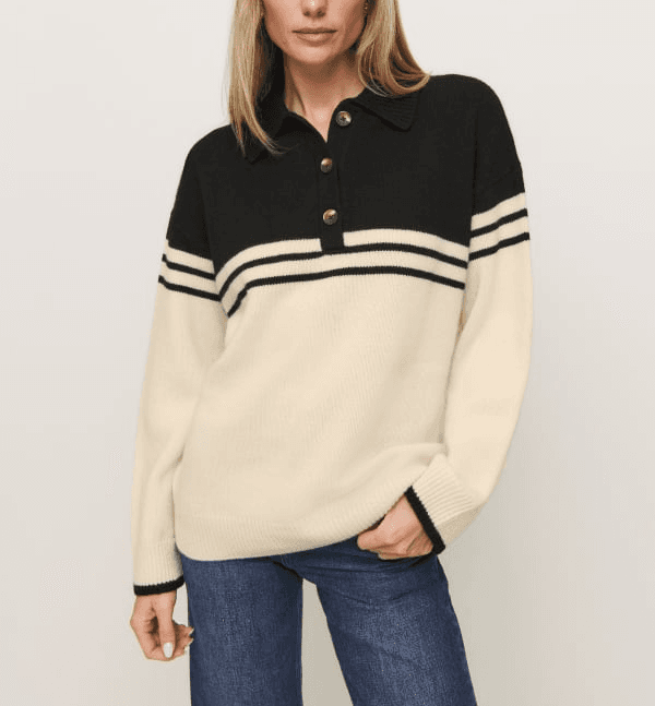 Brooklyn Cashmere Polo Sweater - Image 1