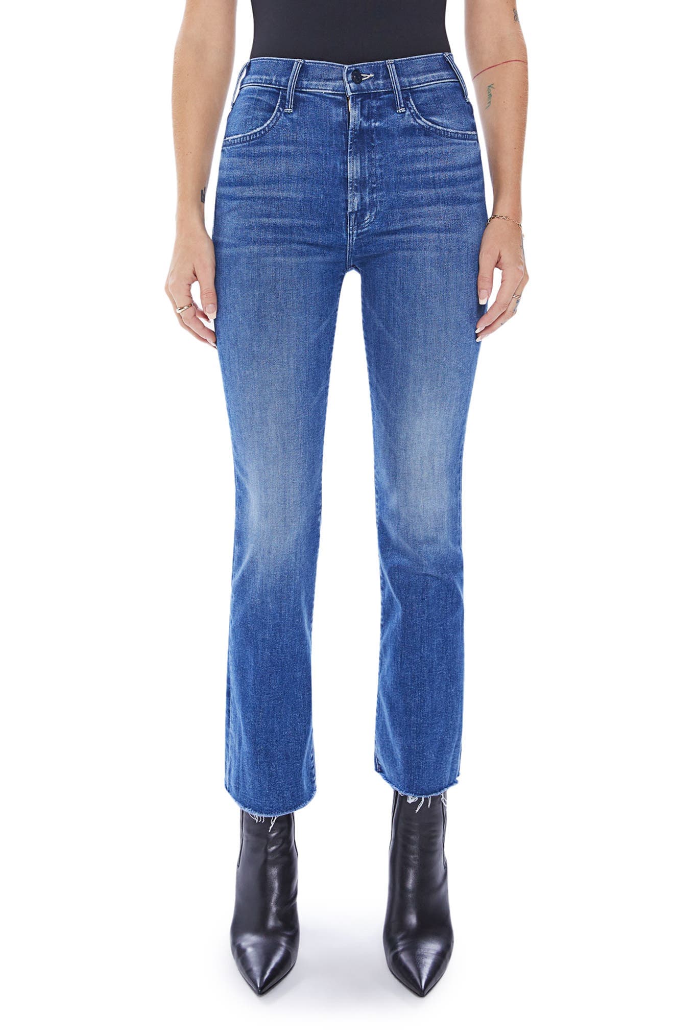 The Hustler Fray Ankle Bootcut Jeans - Image 1
