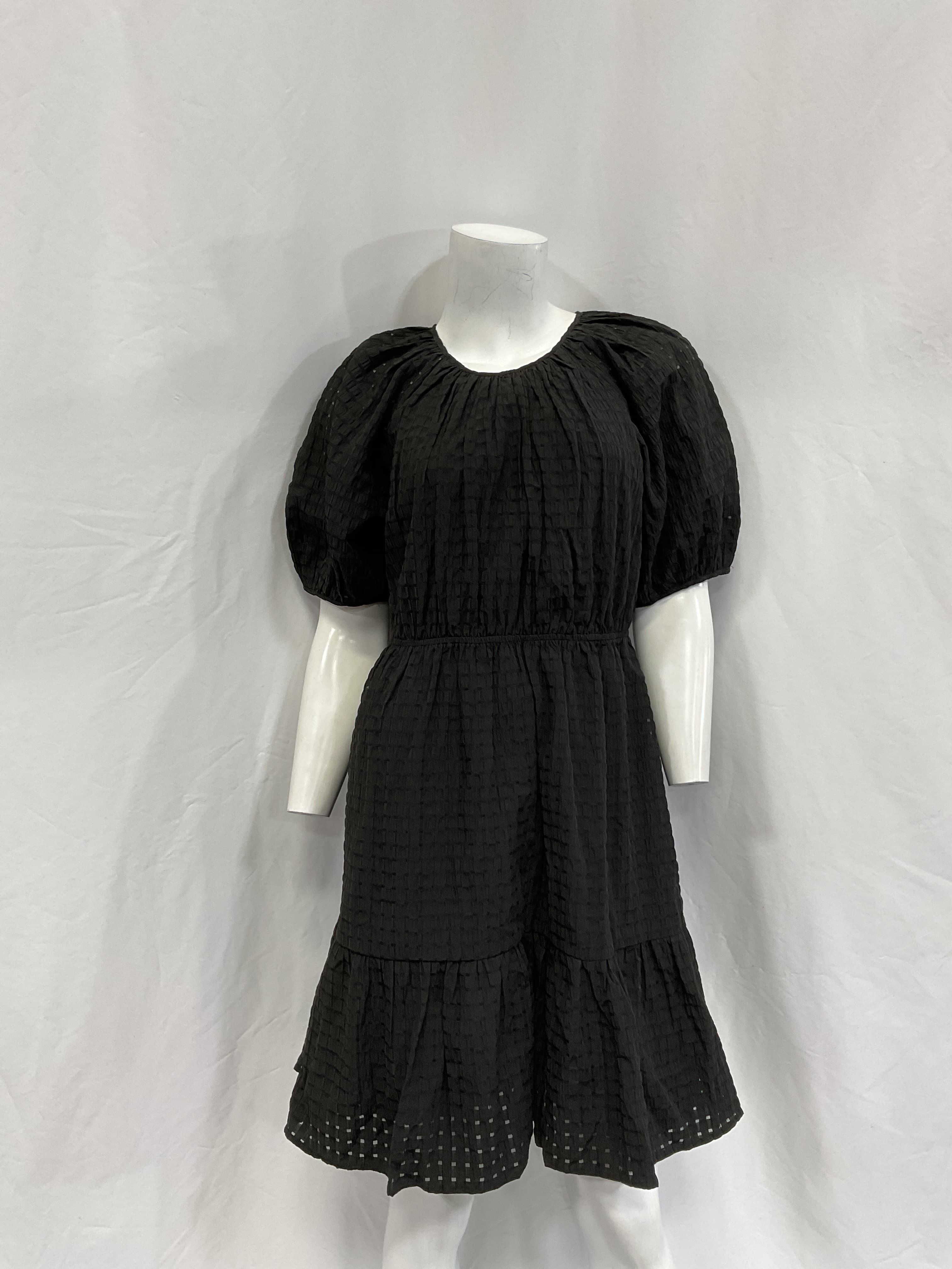 Khloe Puff Sleeve Seersucker Dress - Image 2