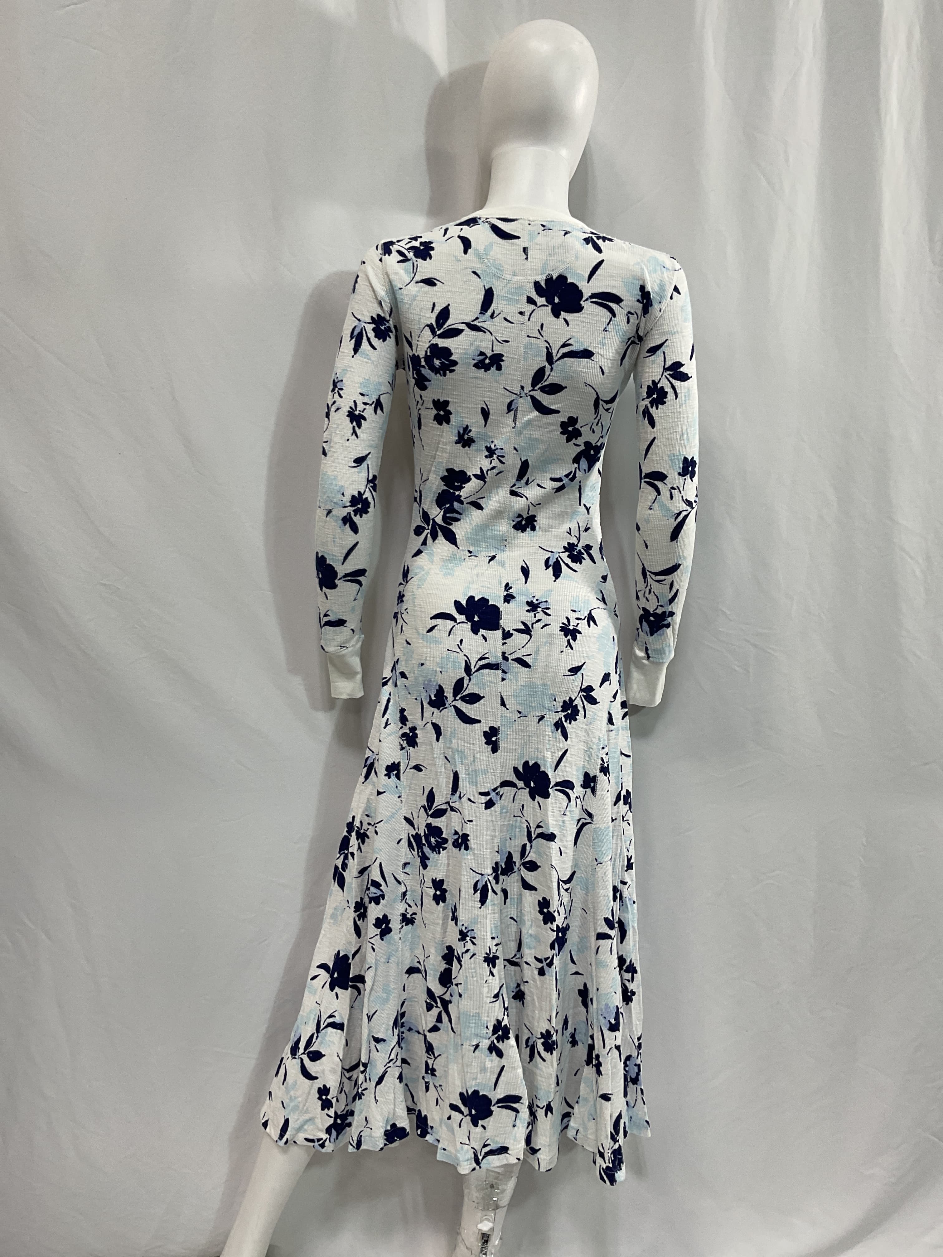 Floral Waffle-Knit Henley Dress - Image 2