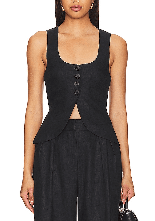 Stanze Vest In Black - Image 1