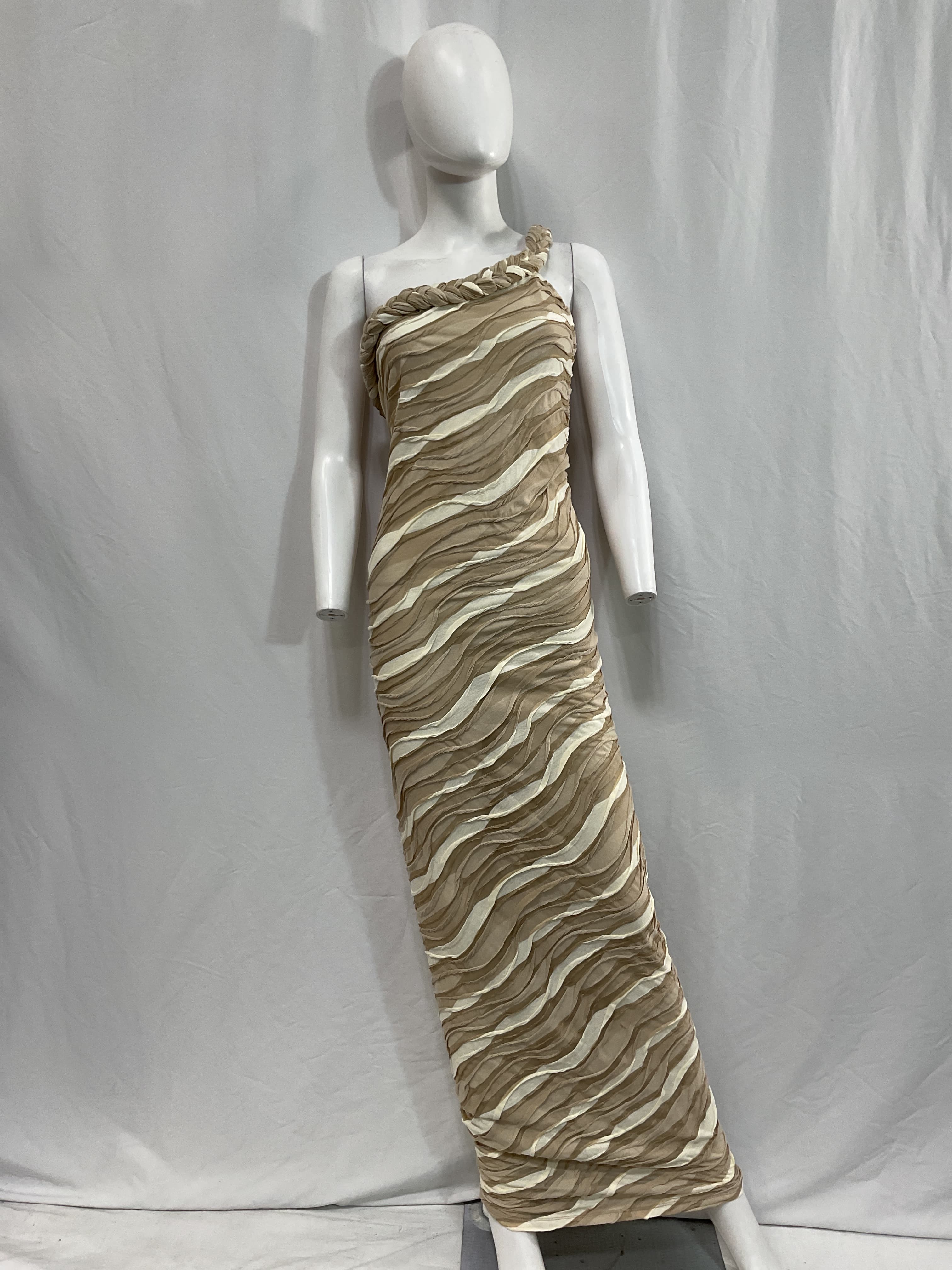 Itza Dress In Beige - Image 4