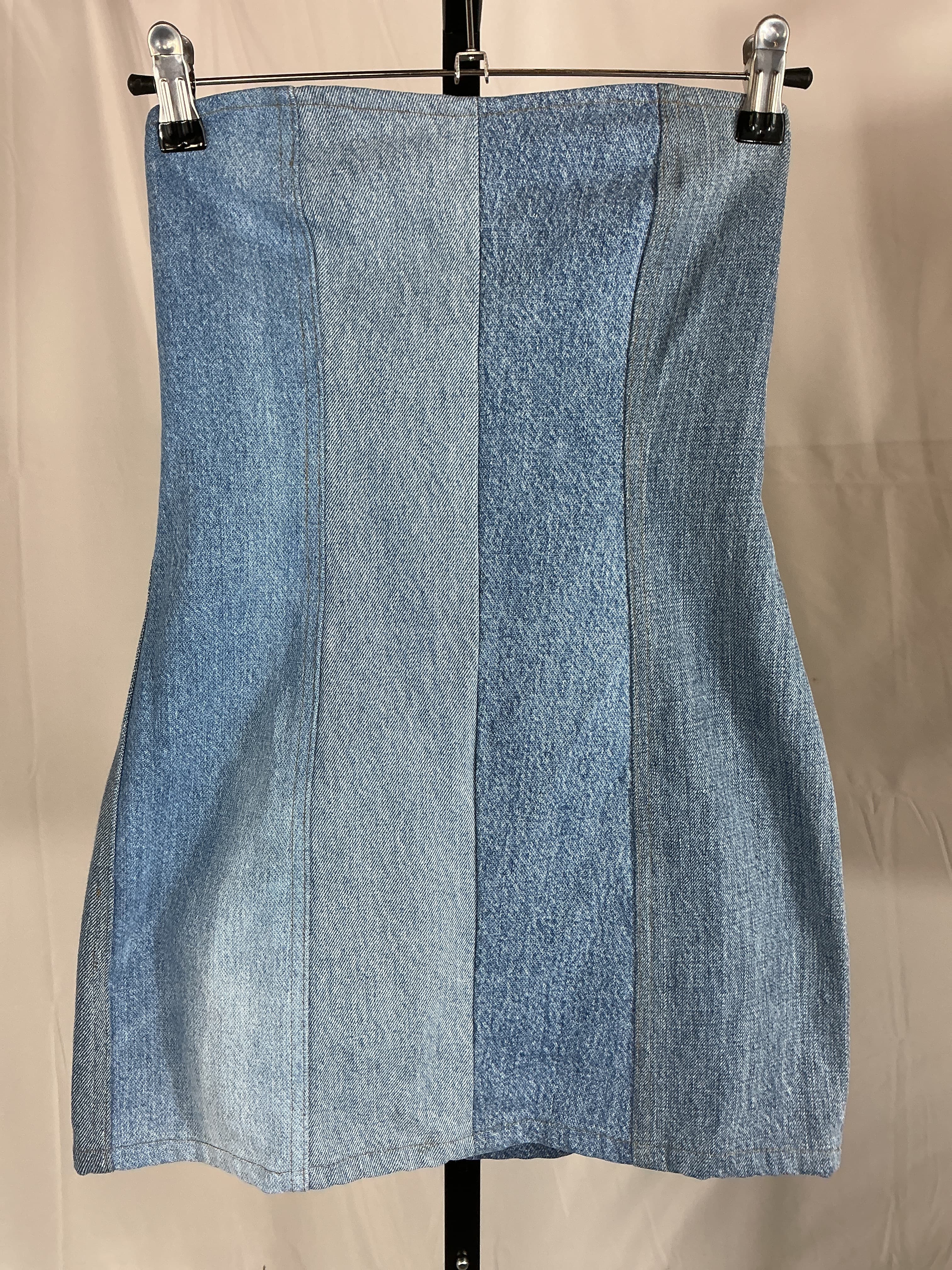 Denim Dress In Light Medium - Image 4