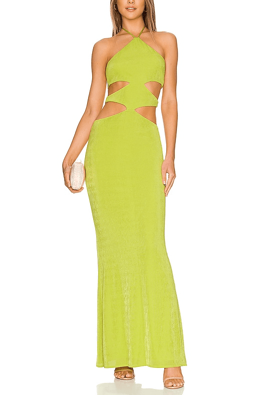 Katie May X Revolve Sloane Gown In Chartreuse - Image 1