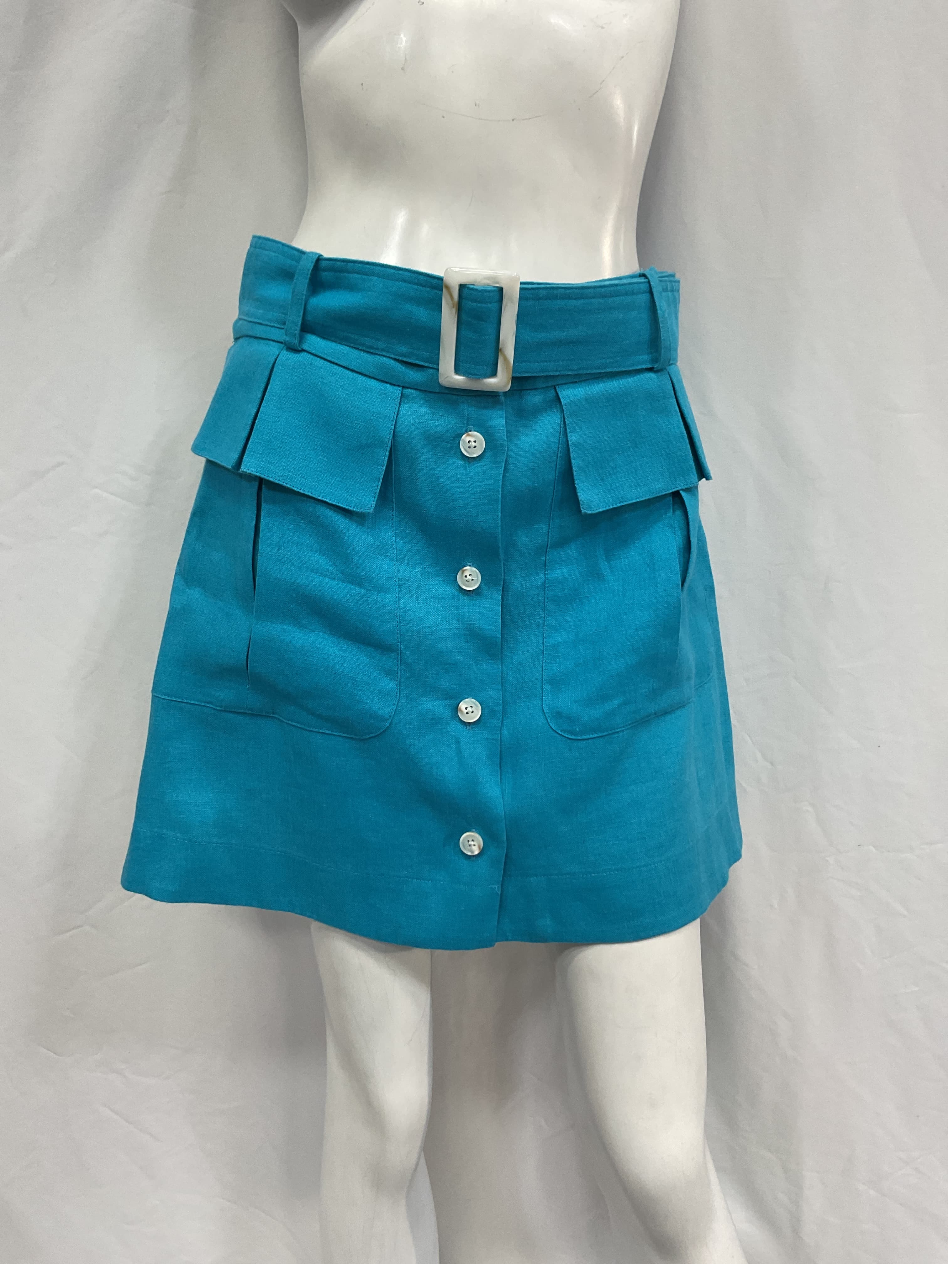 Cargo Mini Skirt In Aquamarine - Image 2