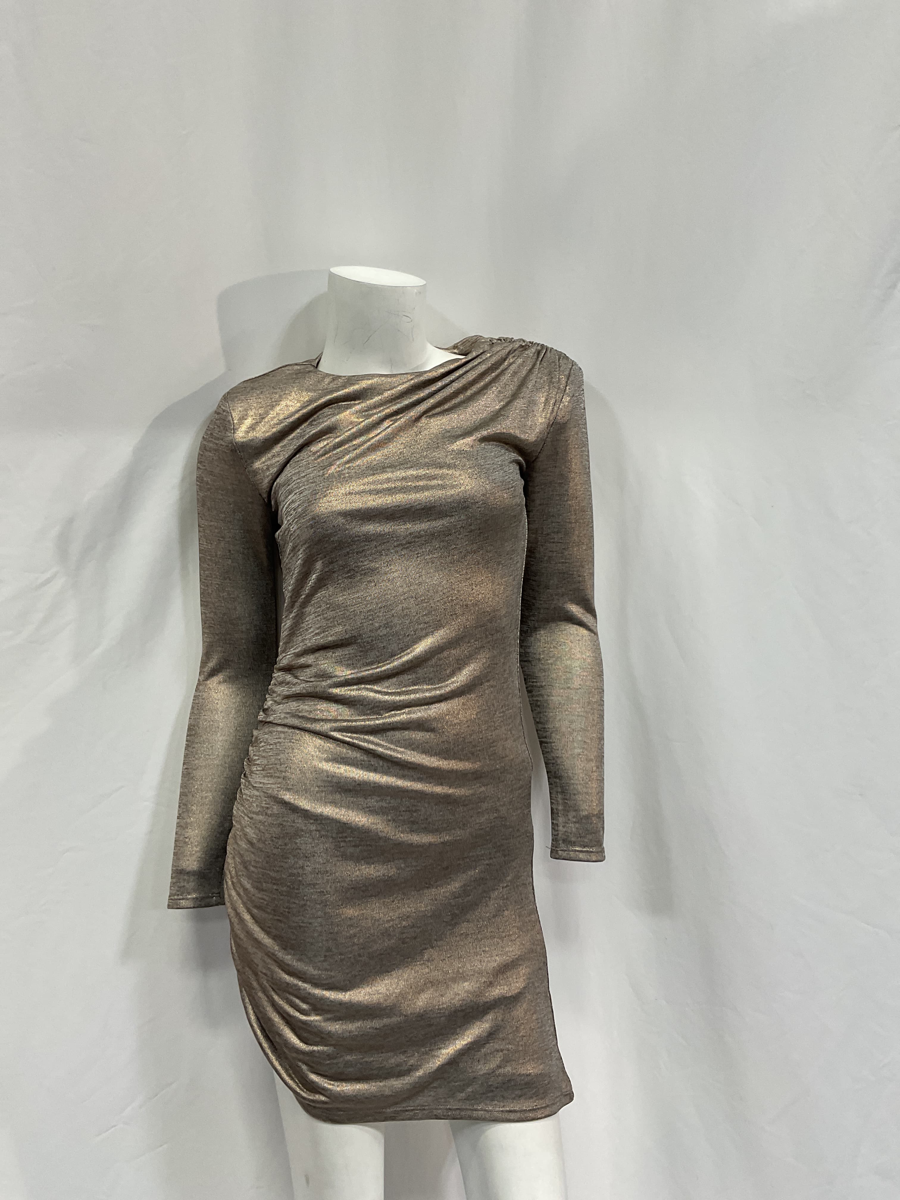 Louie Mini Dress In Champagne - Image 2