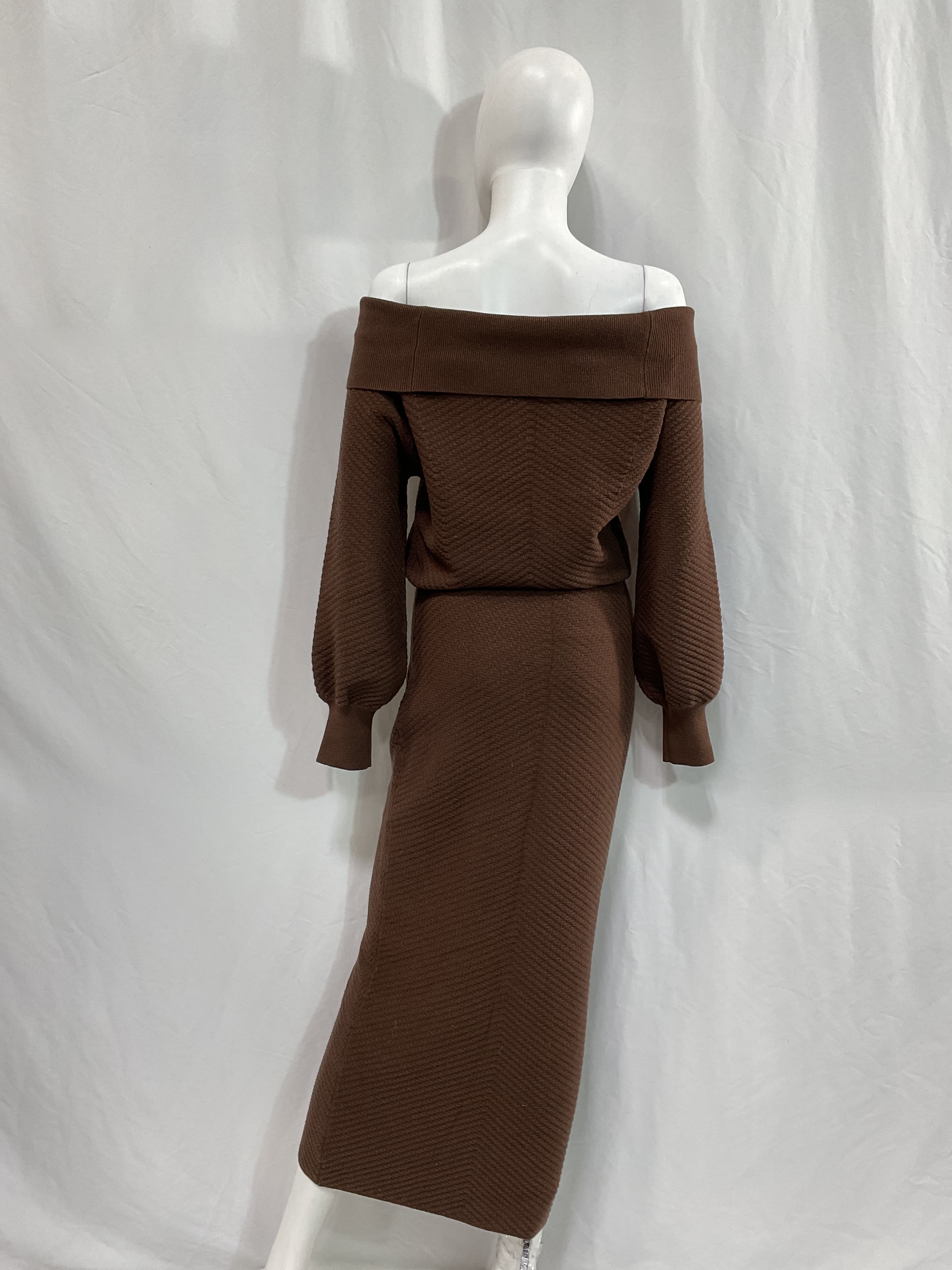 The Irene Dress In Coffee - Image 3