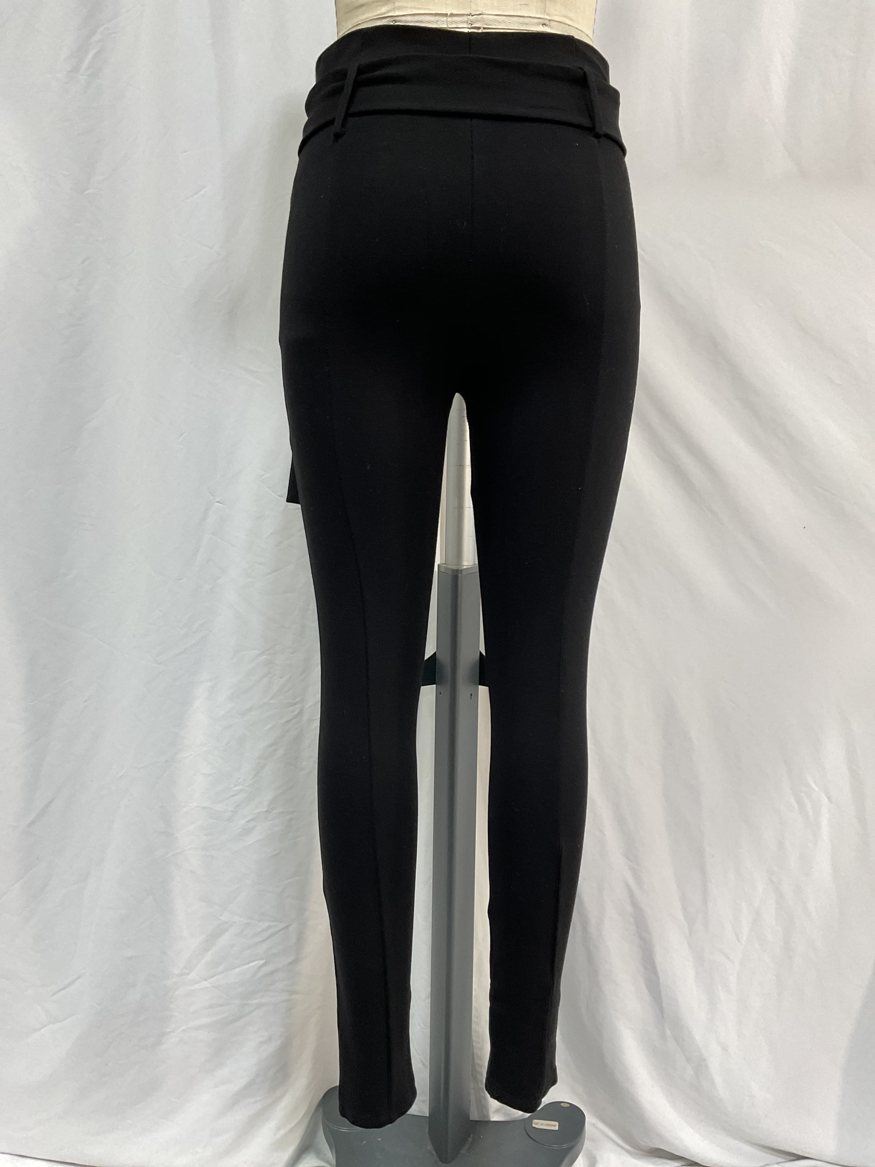 High Waist Belted Legging In Black - Image 3