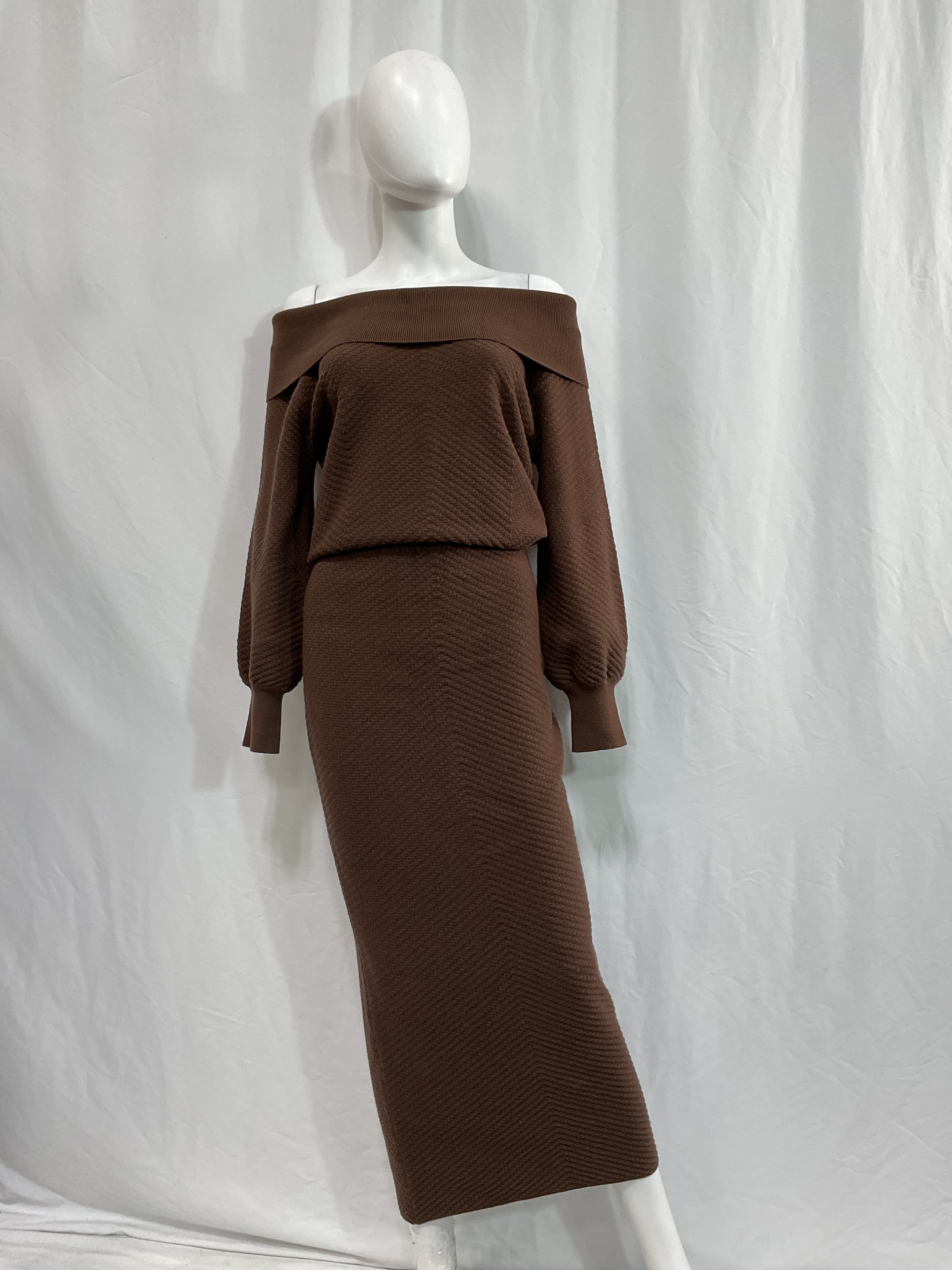 The Irene Dress In Coffee - Image 2