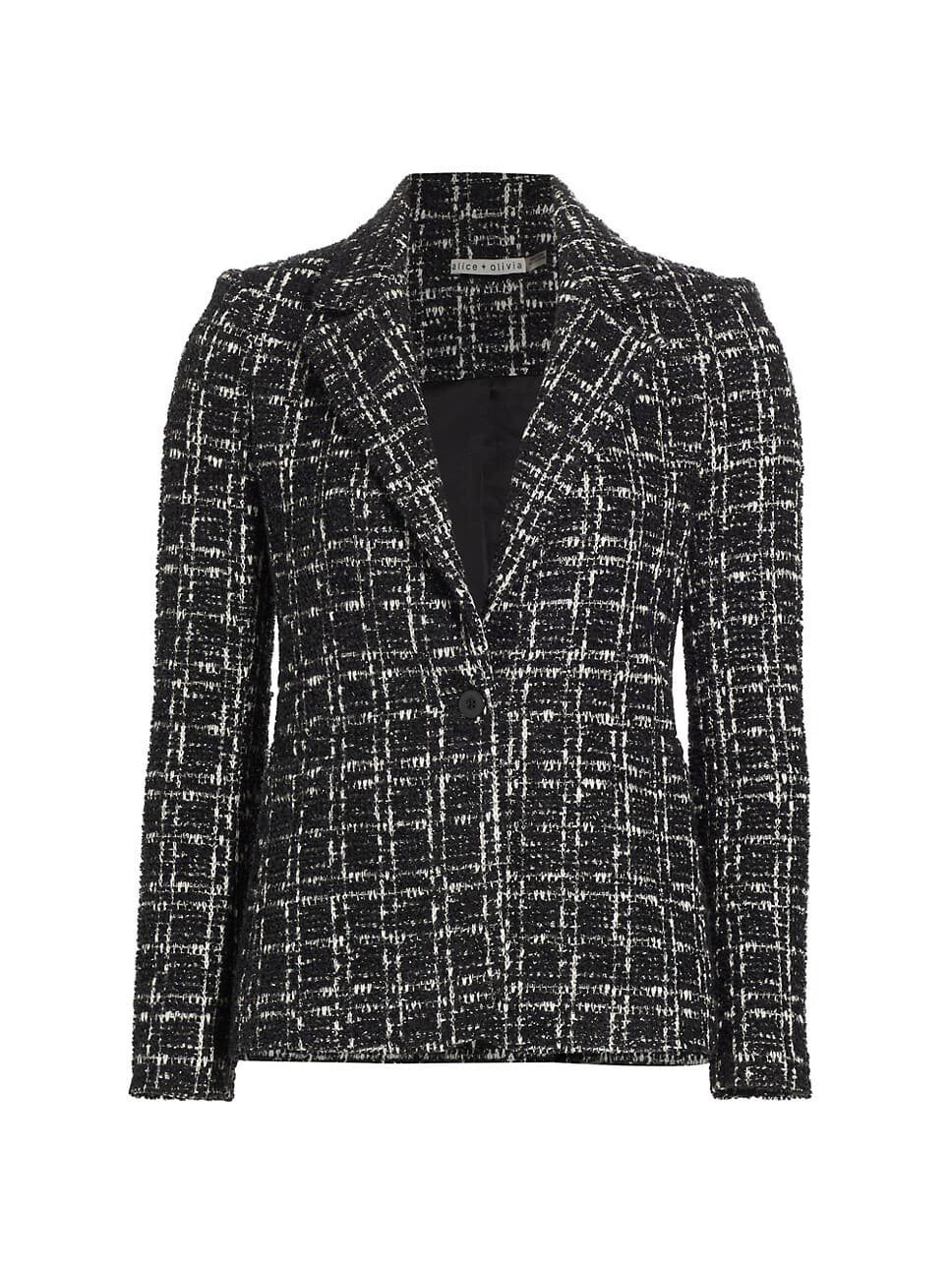 Macey Cropped Tweed Jacket - Image 1