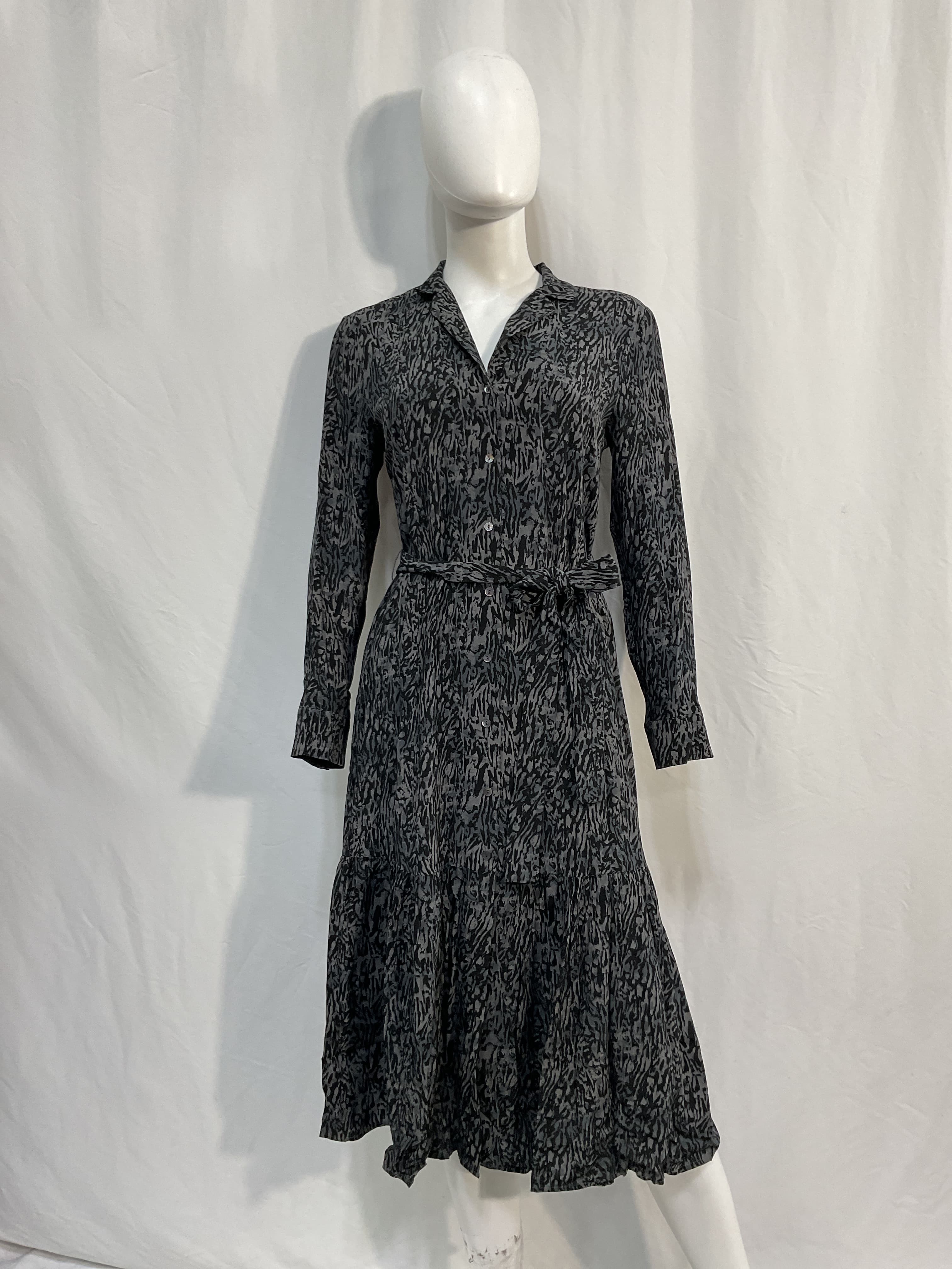 Beatrice Midi Dress In Charcoal Abstract Animal - Image 2