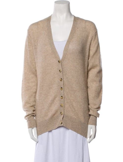 Cashmere Plunge Neckline Sweater - Image 1