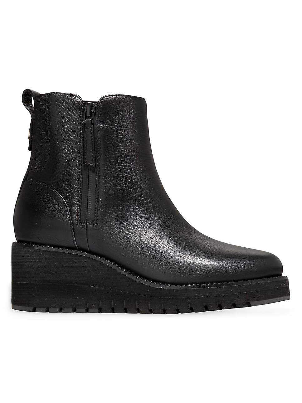 Zerogrand City 50mm Leather Wedge Ankle Boots - Image 1