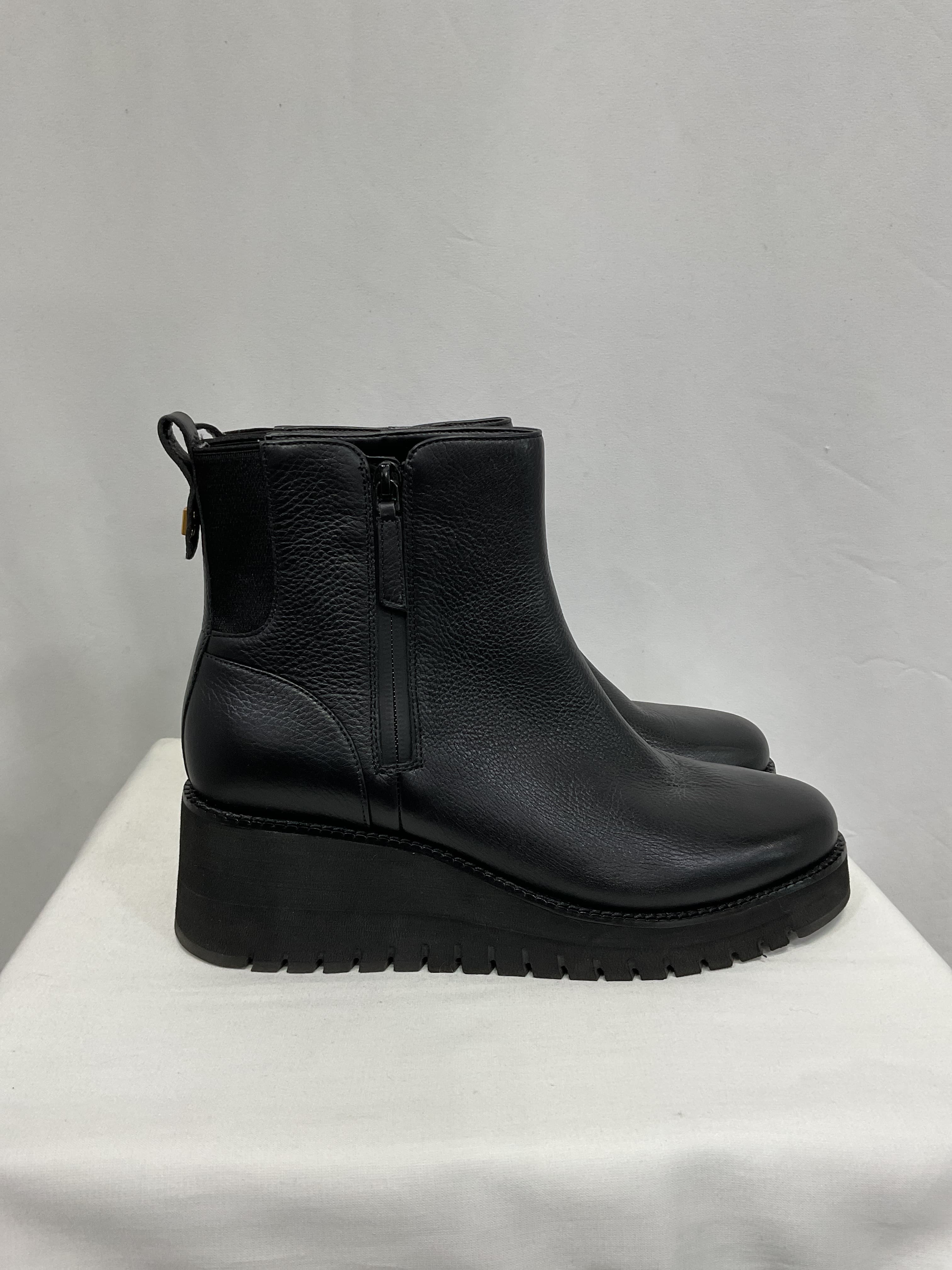 Zerogrand City 50mm Leather Wedge Ankle Boots - Image 2