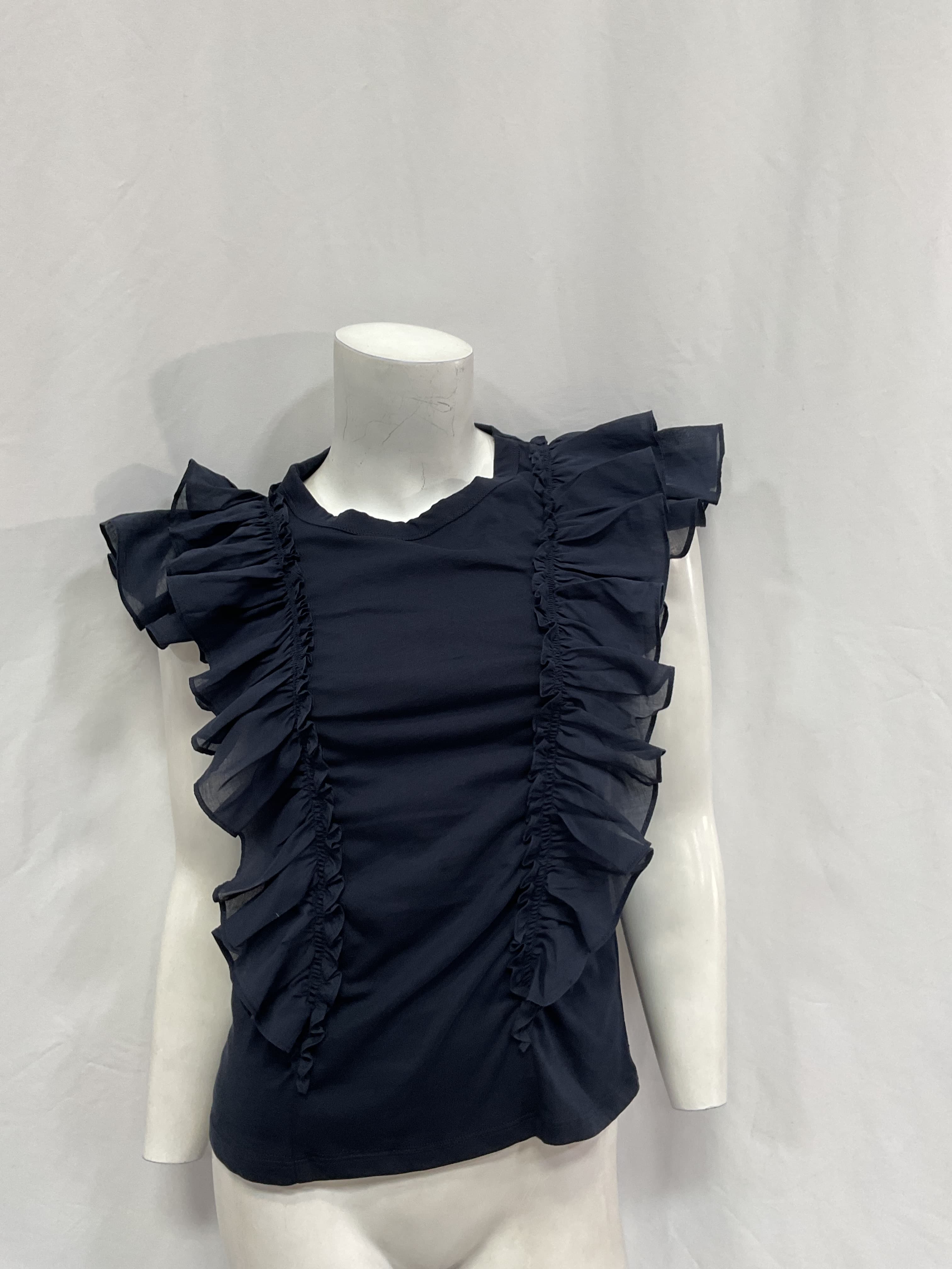 Jean Bardot Ruffle Tee - Image 1