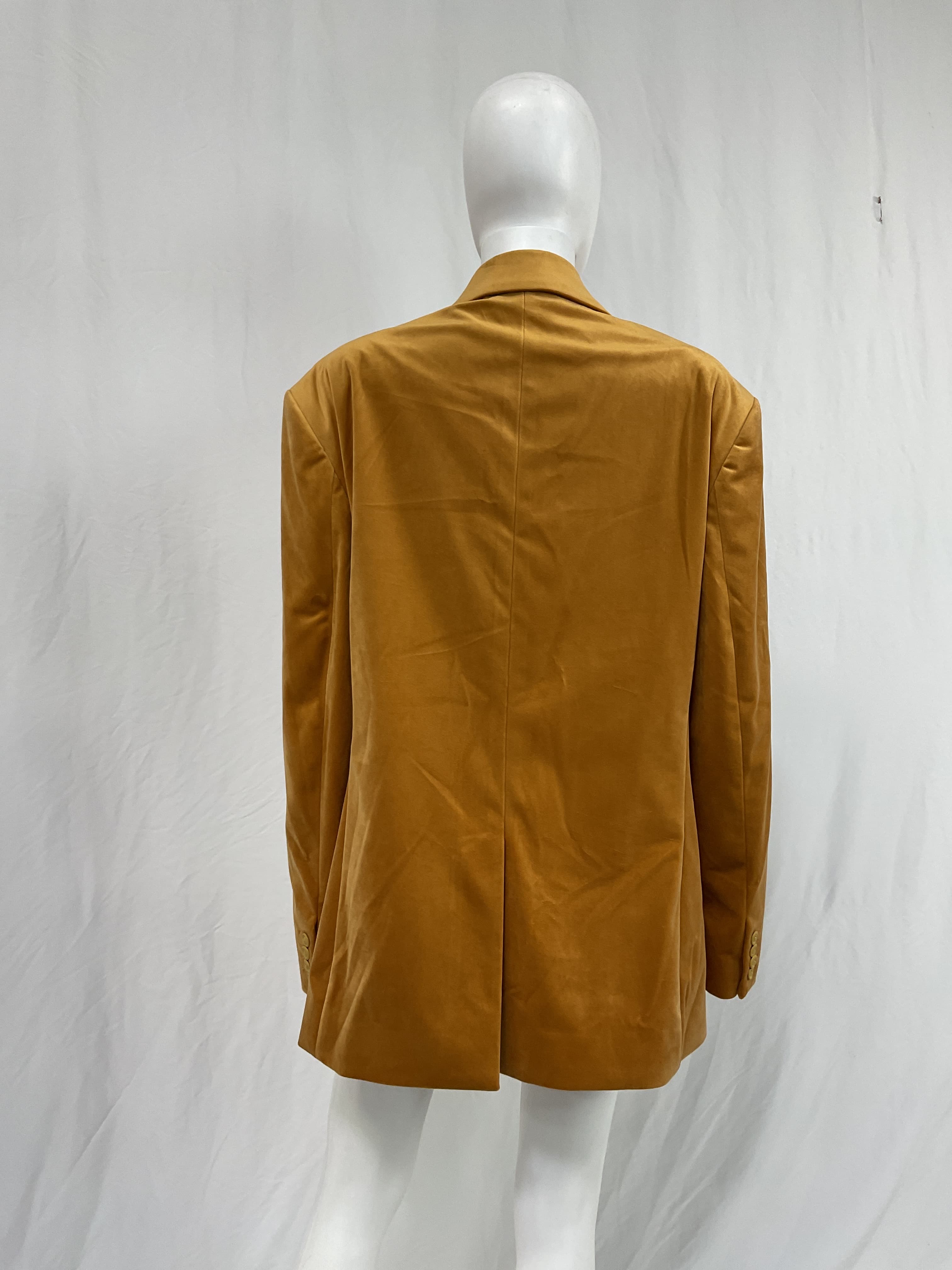 Single Button Blazer In Honey Yellow - Image 2