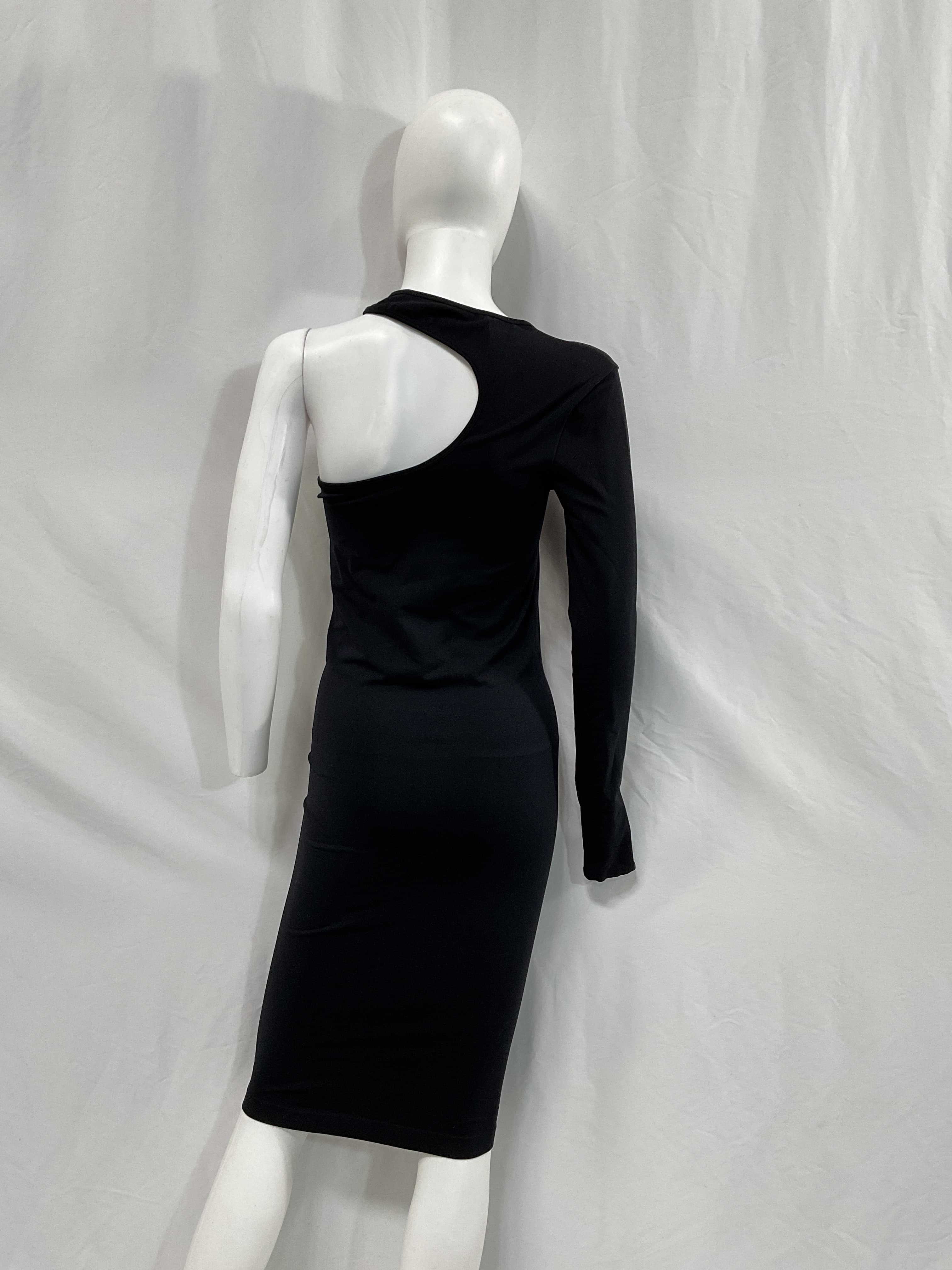 Seamless Jersey Cutout Dress In Black - Image 3