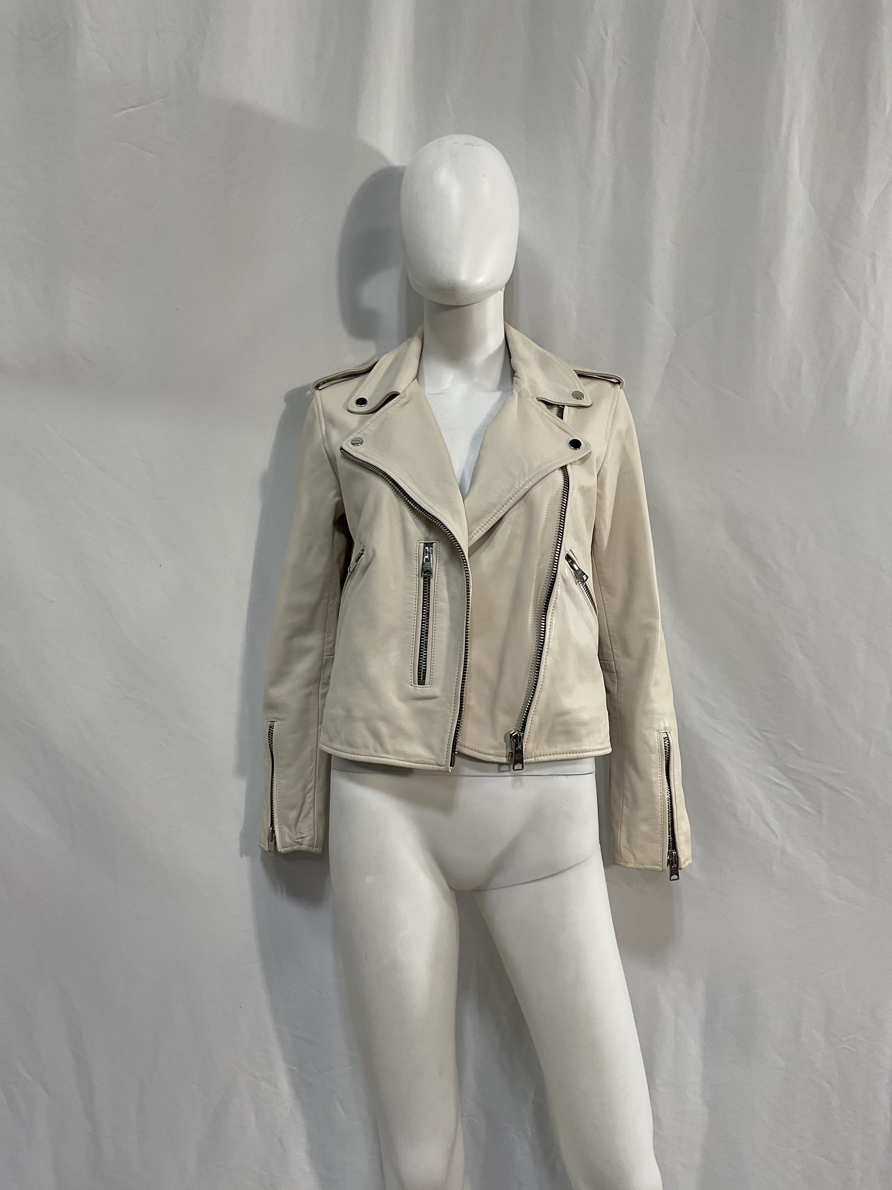 Fern Leather Biker Jacket - Image 2