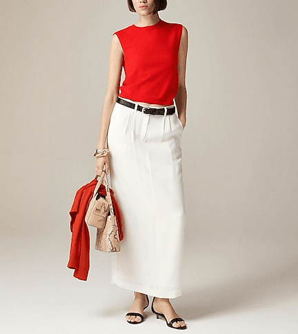 Featherweight Cashmere-Blend Cropped Sweater Shell - Image 1