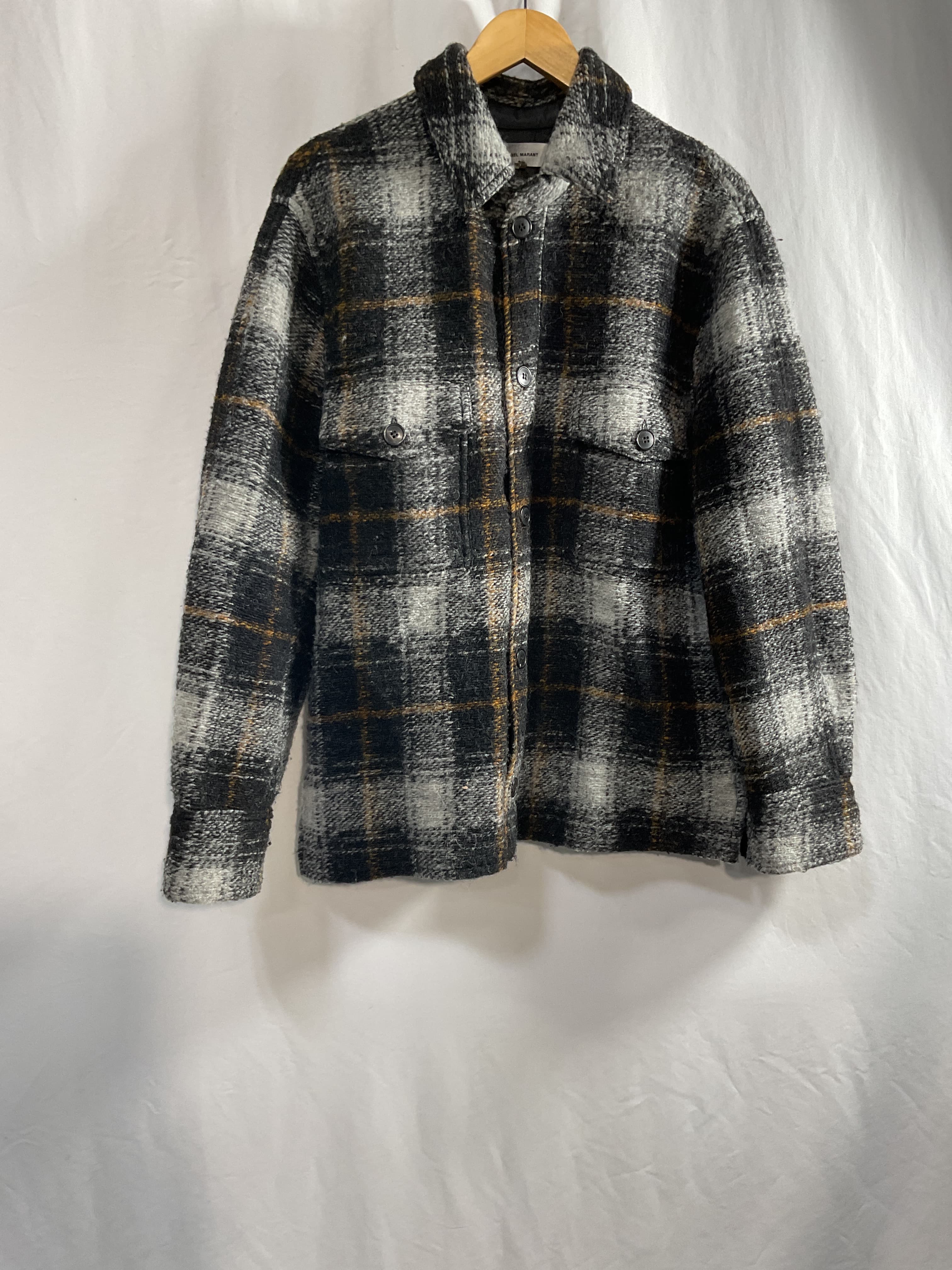 Kervont Checked Wool-Blend Boucl Overshirt - Image 3