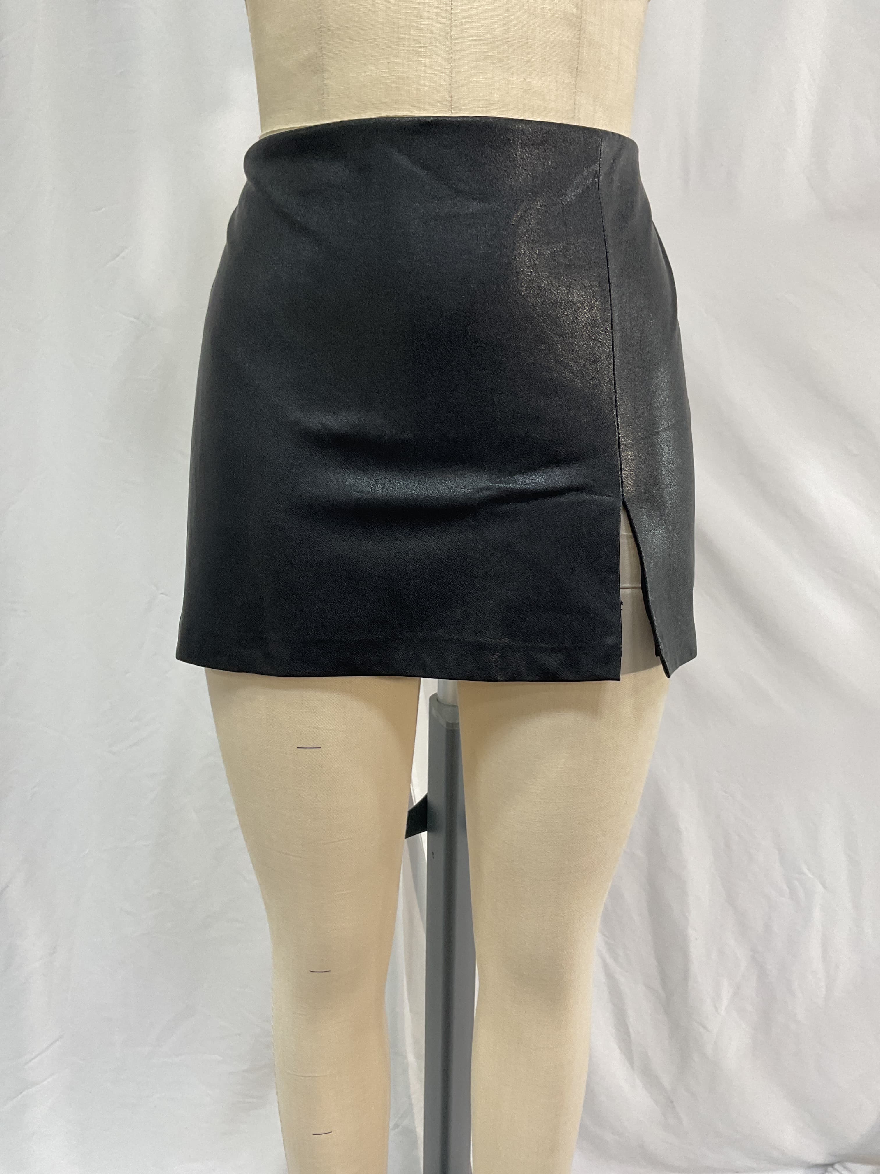 Amanda Uprichard X Revolve Dale Skort In Black Leather - Image 3