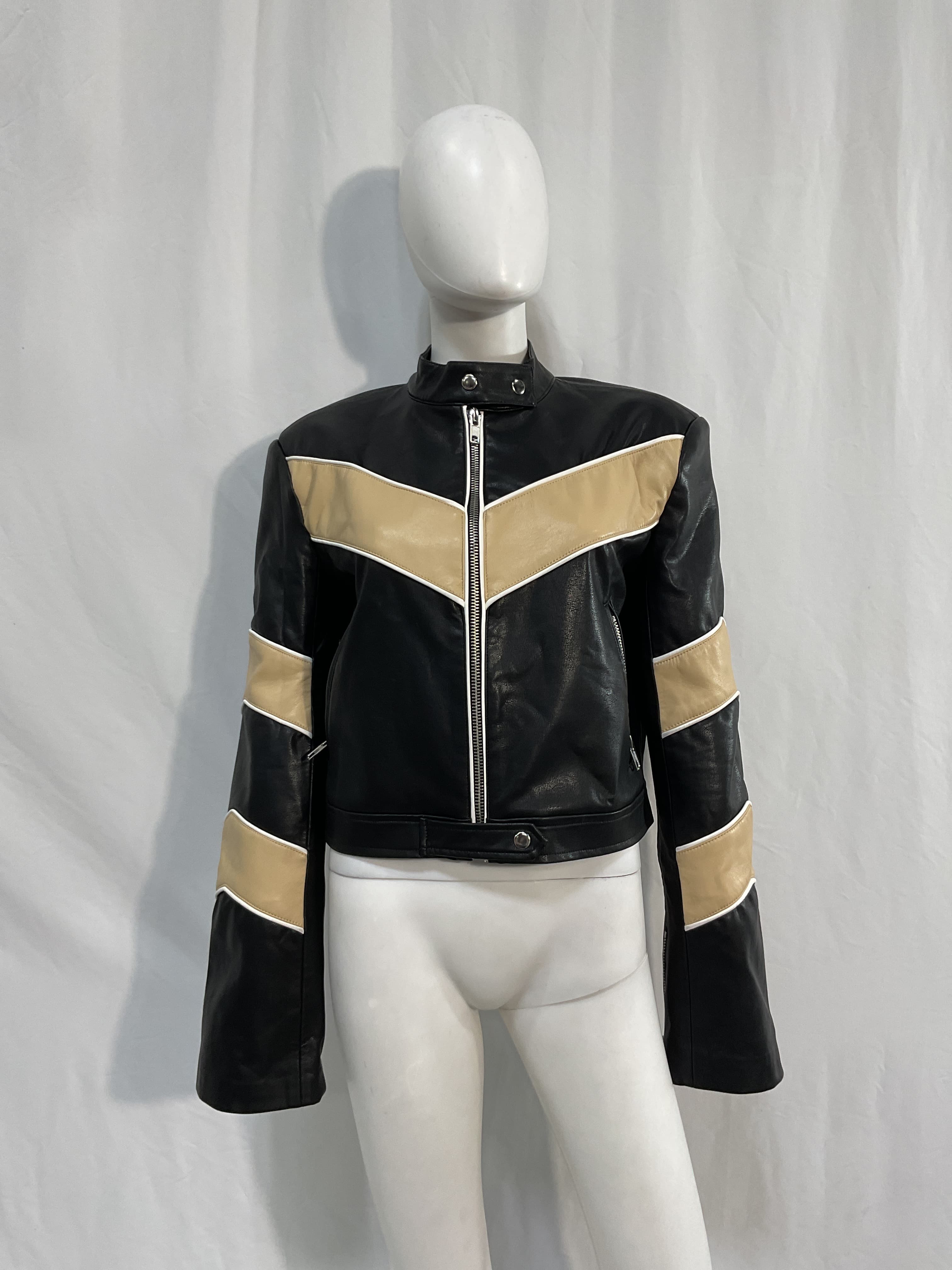 Tobaias Faux Leather Moto Jacket In Black - Image 2