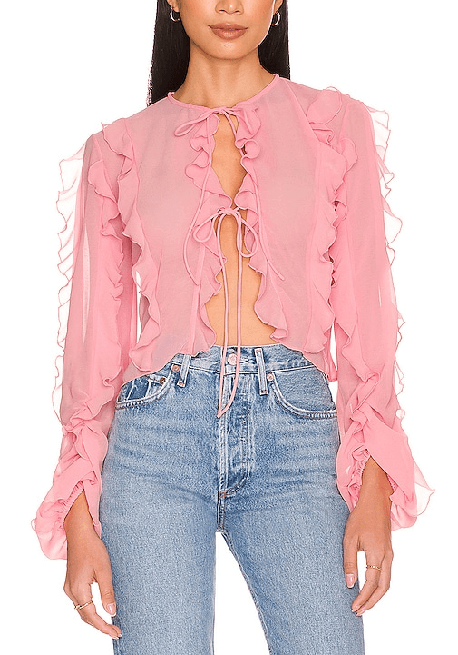 Daniella Top In Mauve Pink - Image 1