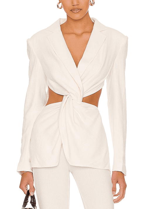 Emmy Blazer In Ivory - Image 1