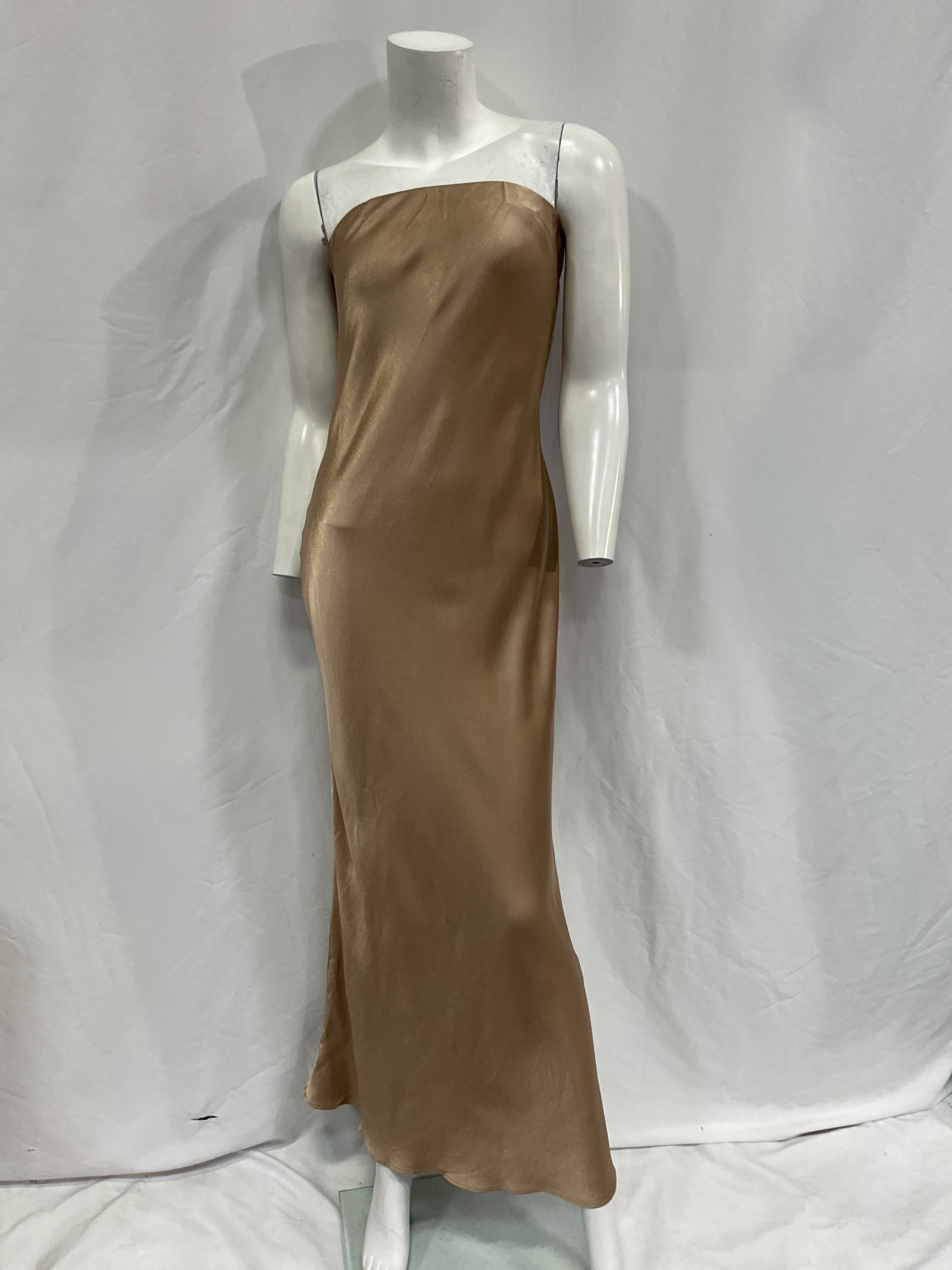 Moon Dance Strapless Dress In Golden - Image 2
