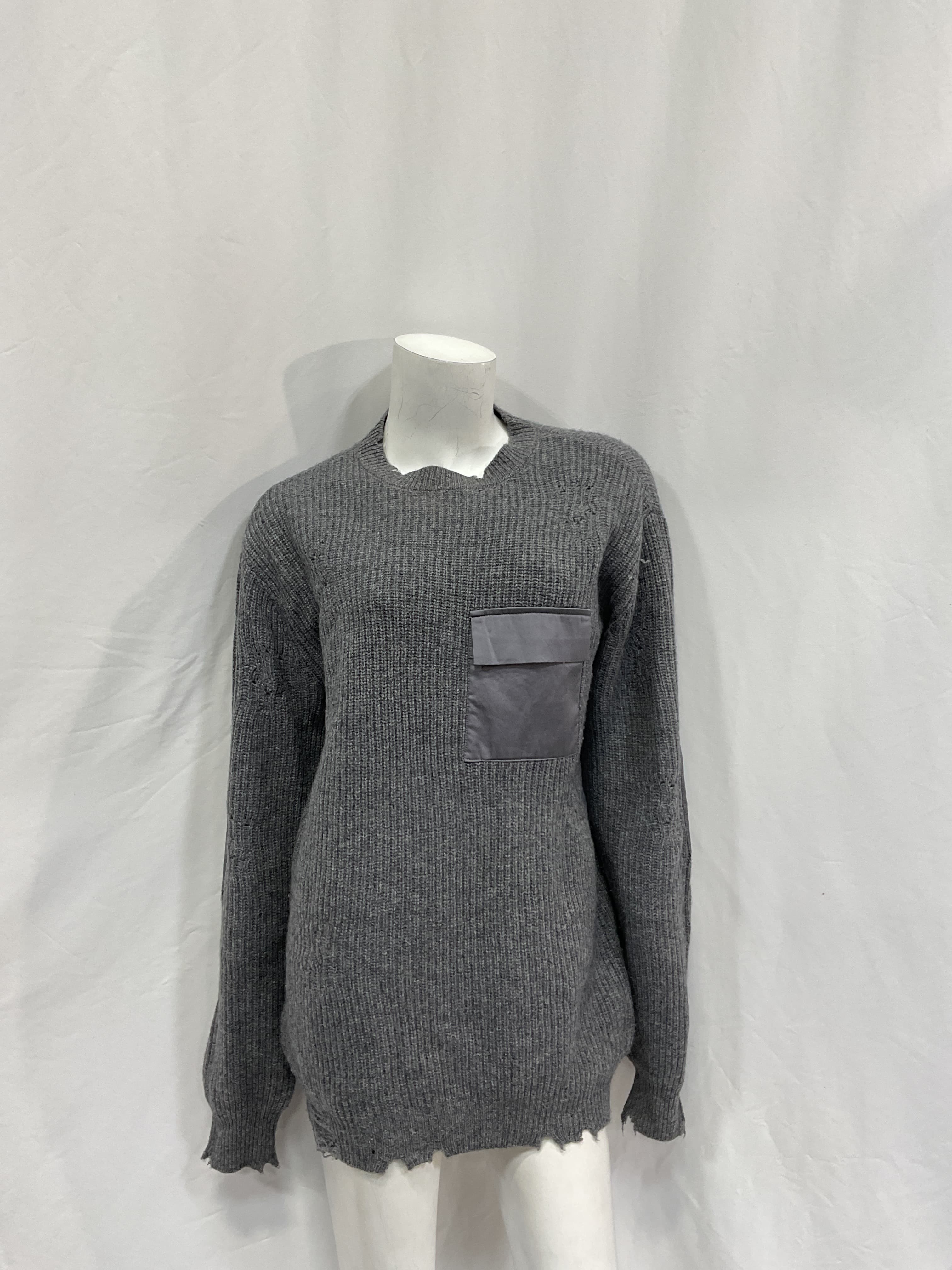 Wool Devin Sweater In Pewter - Image 2