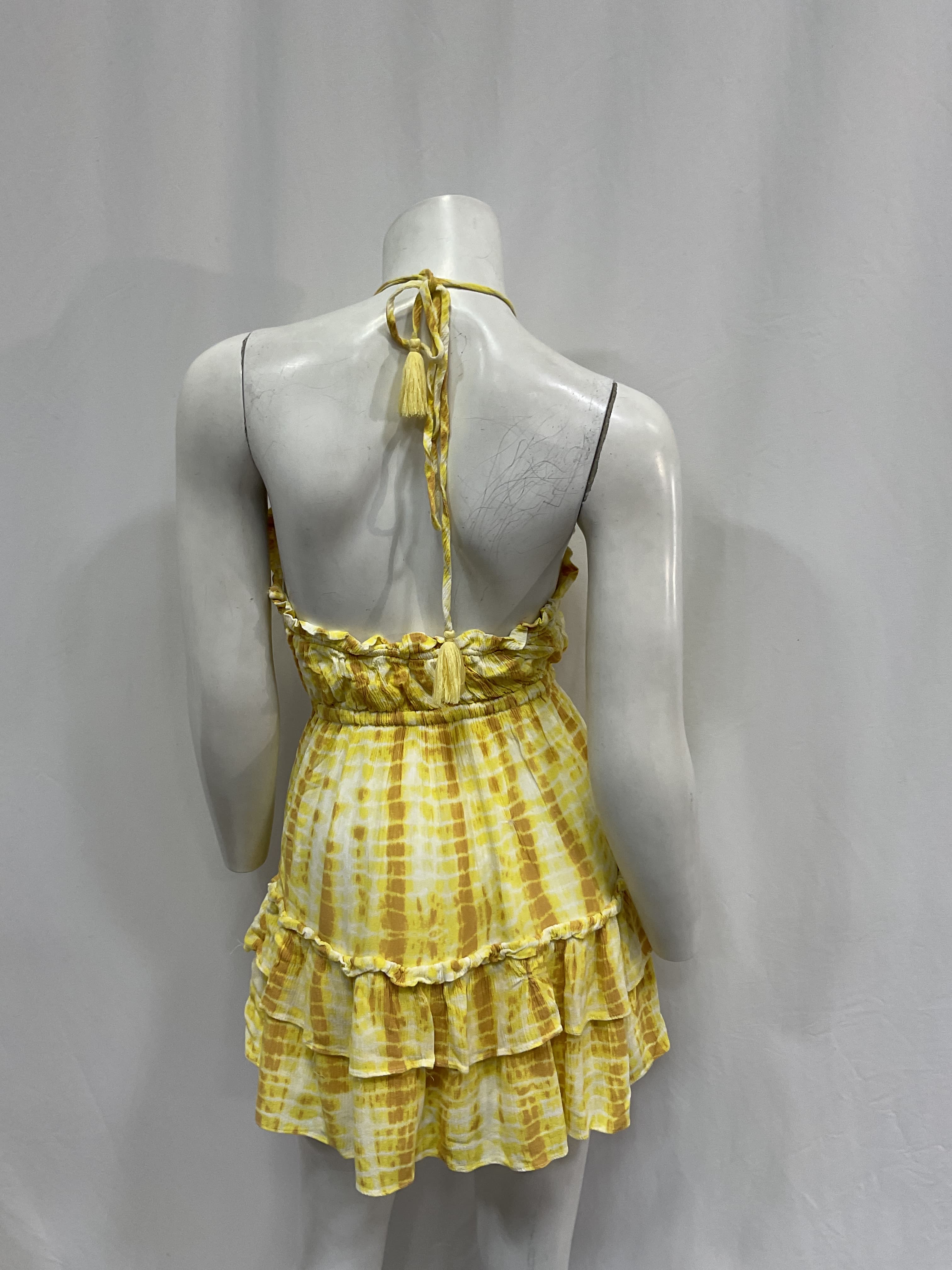 Baker Mini Dress In Yellow Tie Dye - Image 3
