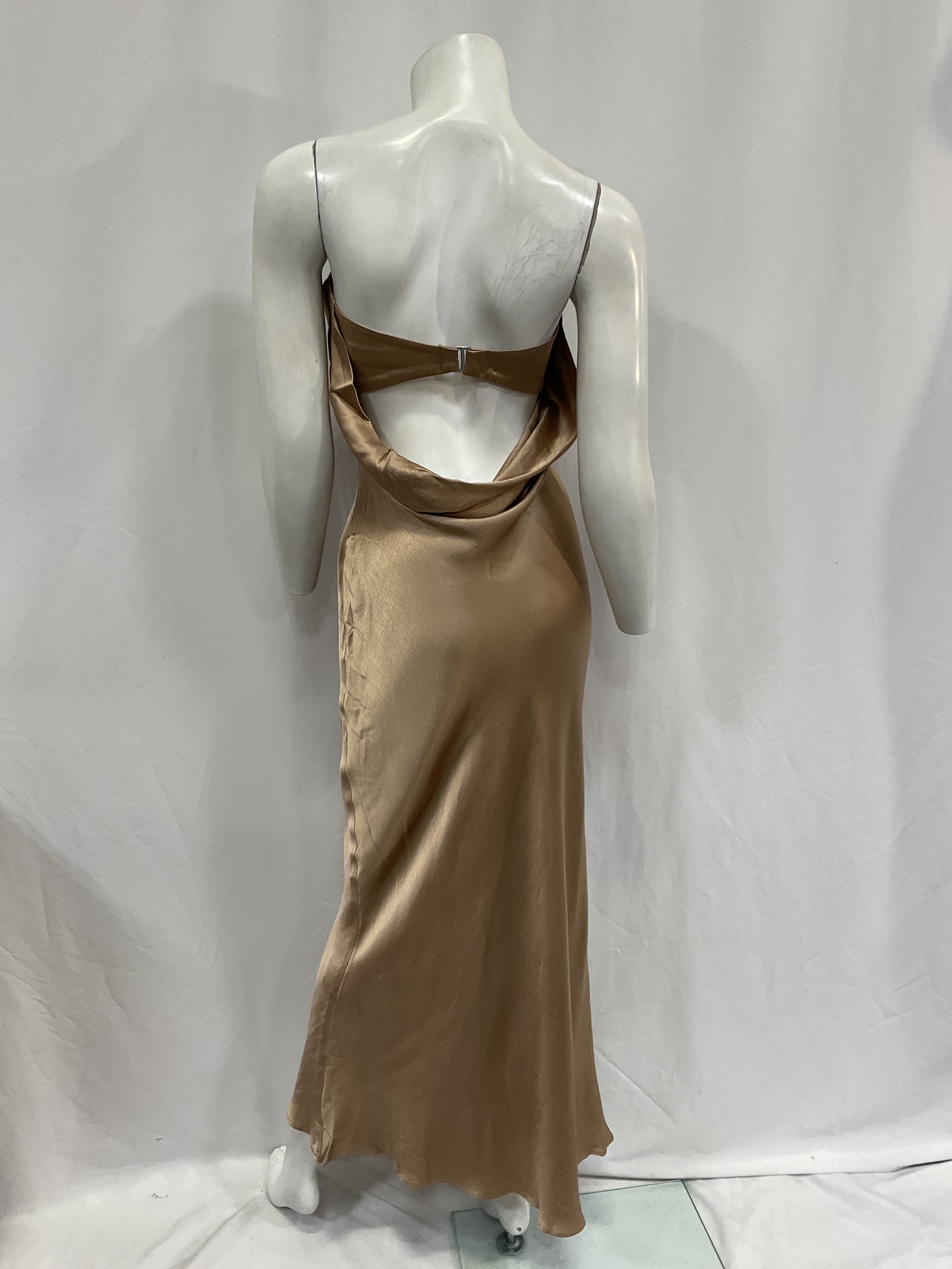 Moon Dance Strapless Dress In Golden - Image 3