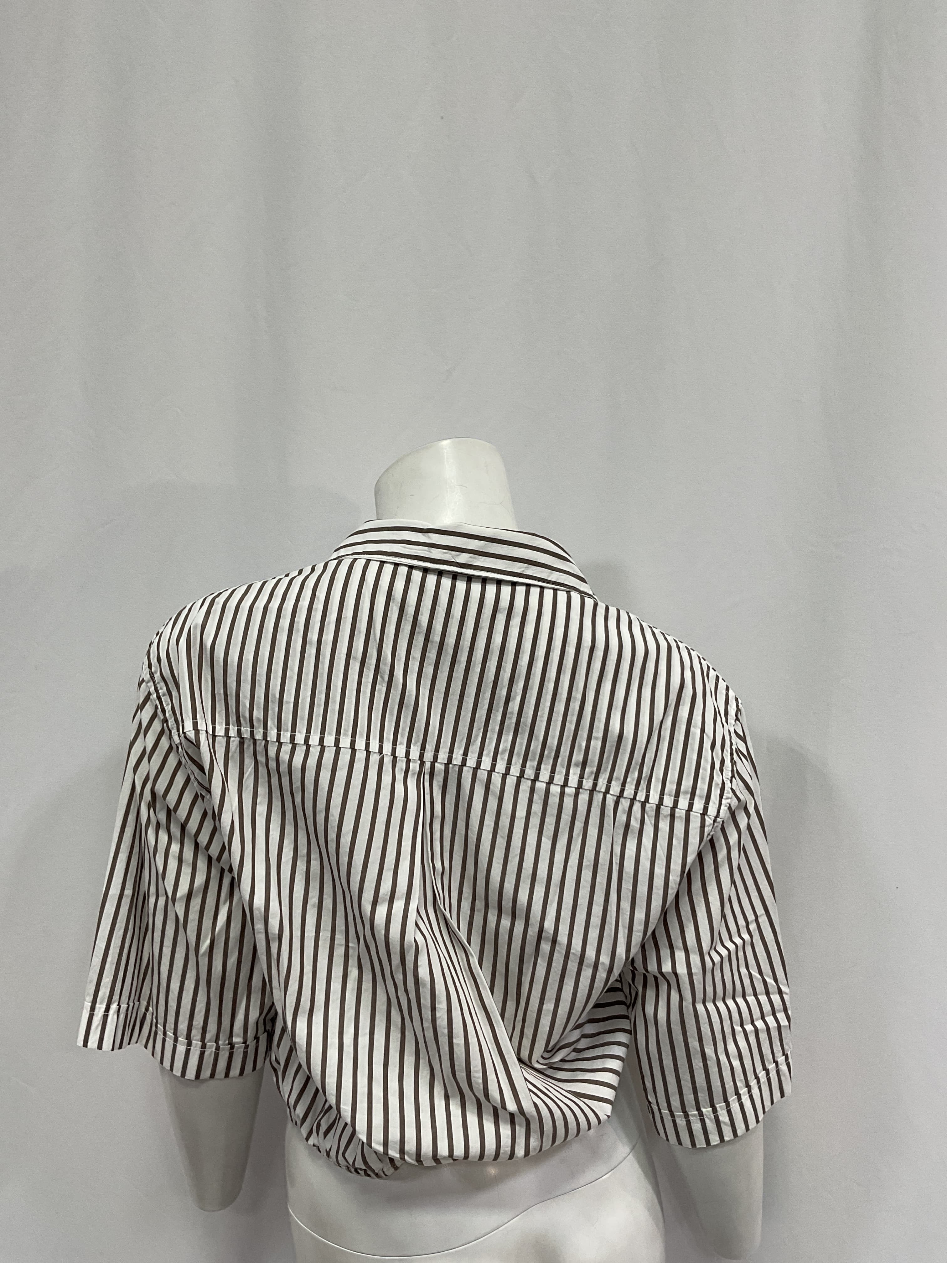 80s Poplin Striped Twist Shirt - Image 3