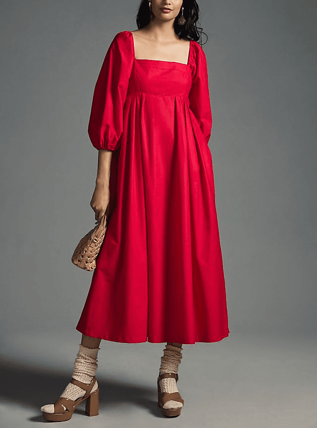 Squareneck Babydoll Dress - Image 1