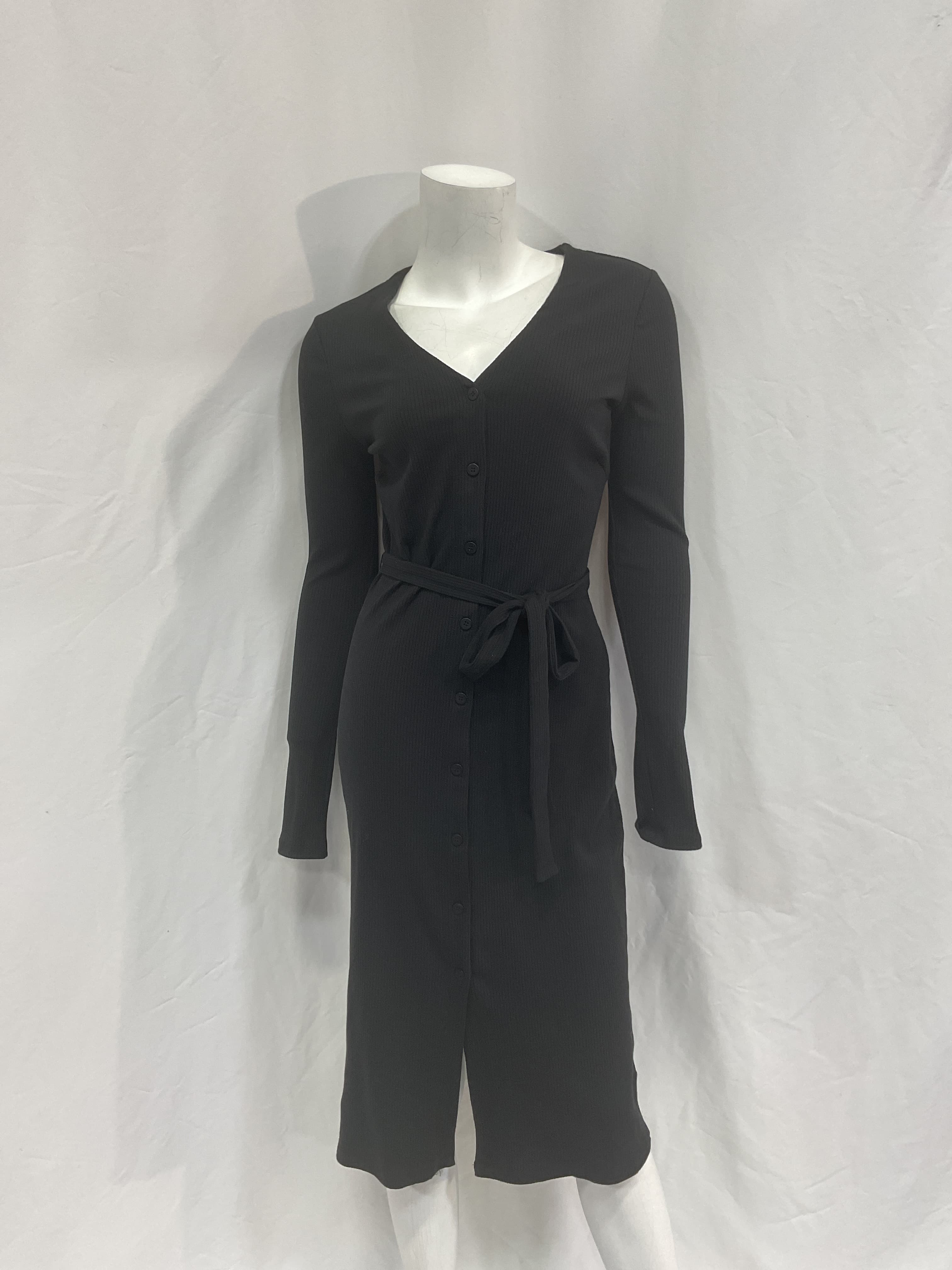 Rib Button Front Dress - Image 4