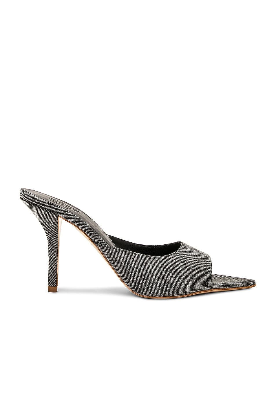 Gia Borghini X Pernille Teisbaek Pointed Mule In Anthracite Denim - Image 1