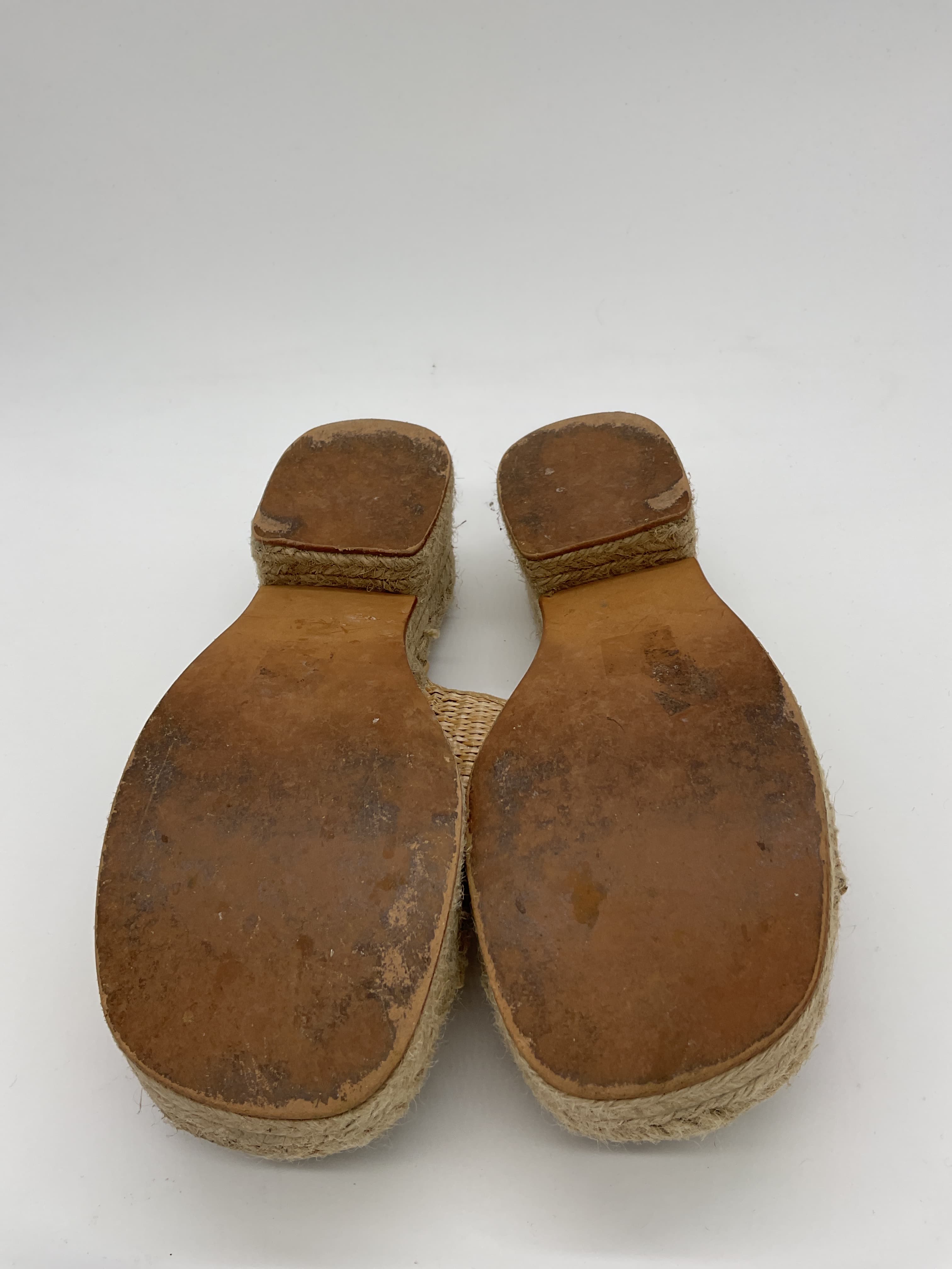 Block Heel Espadrilles In Faux Raff - Image 2