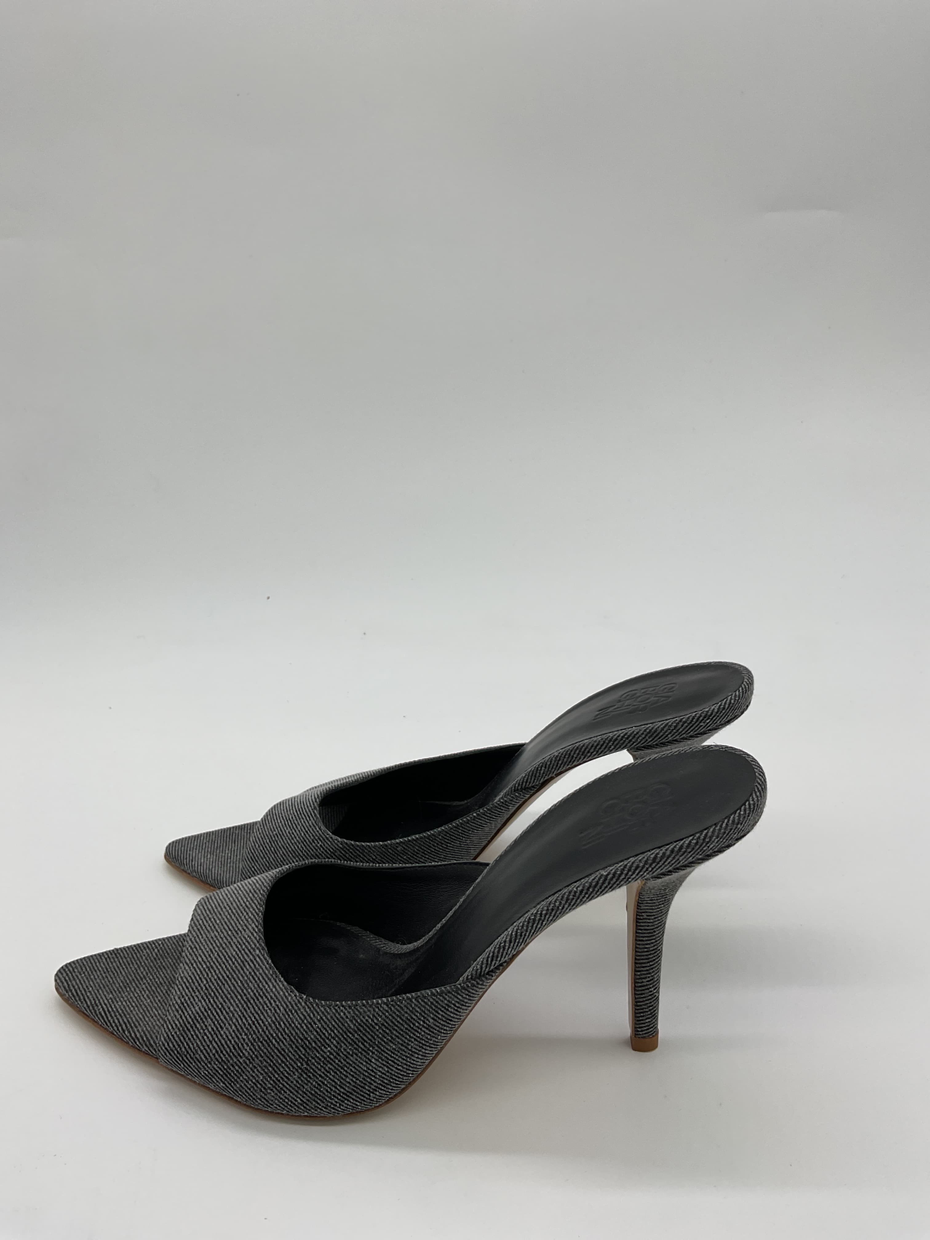 Gia Borghini X Pernille Teisbaek Pointed Mule In Anthracite Denim - Image 2