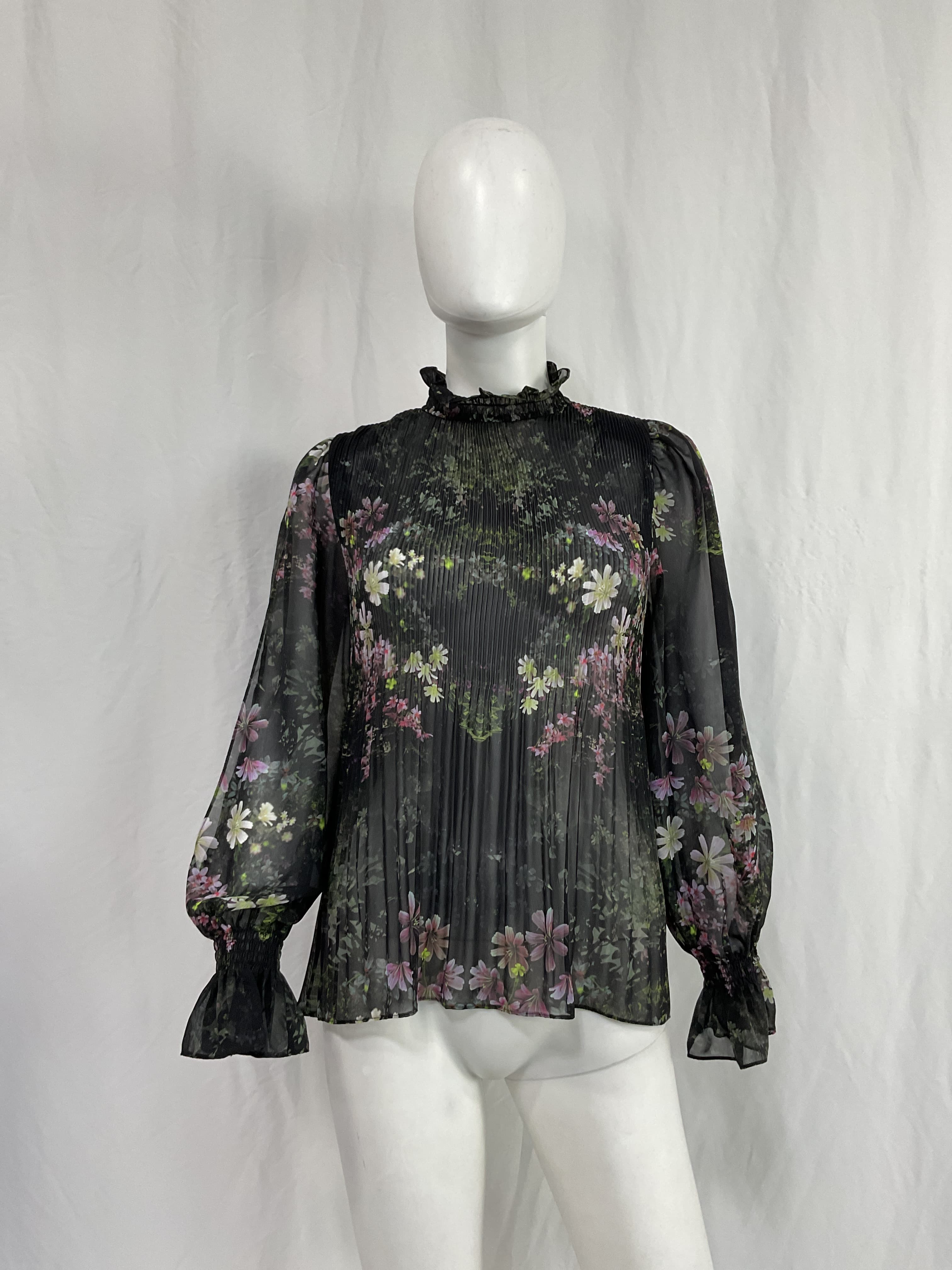Cora Ophelia Pleated Floral Blouse - Image 2