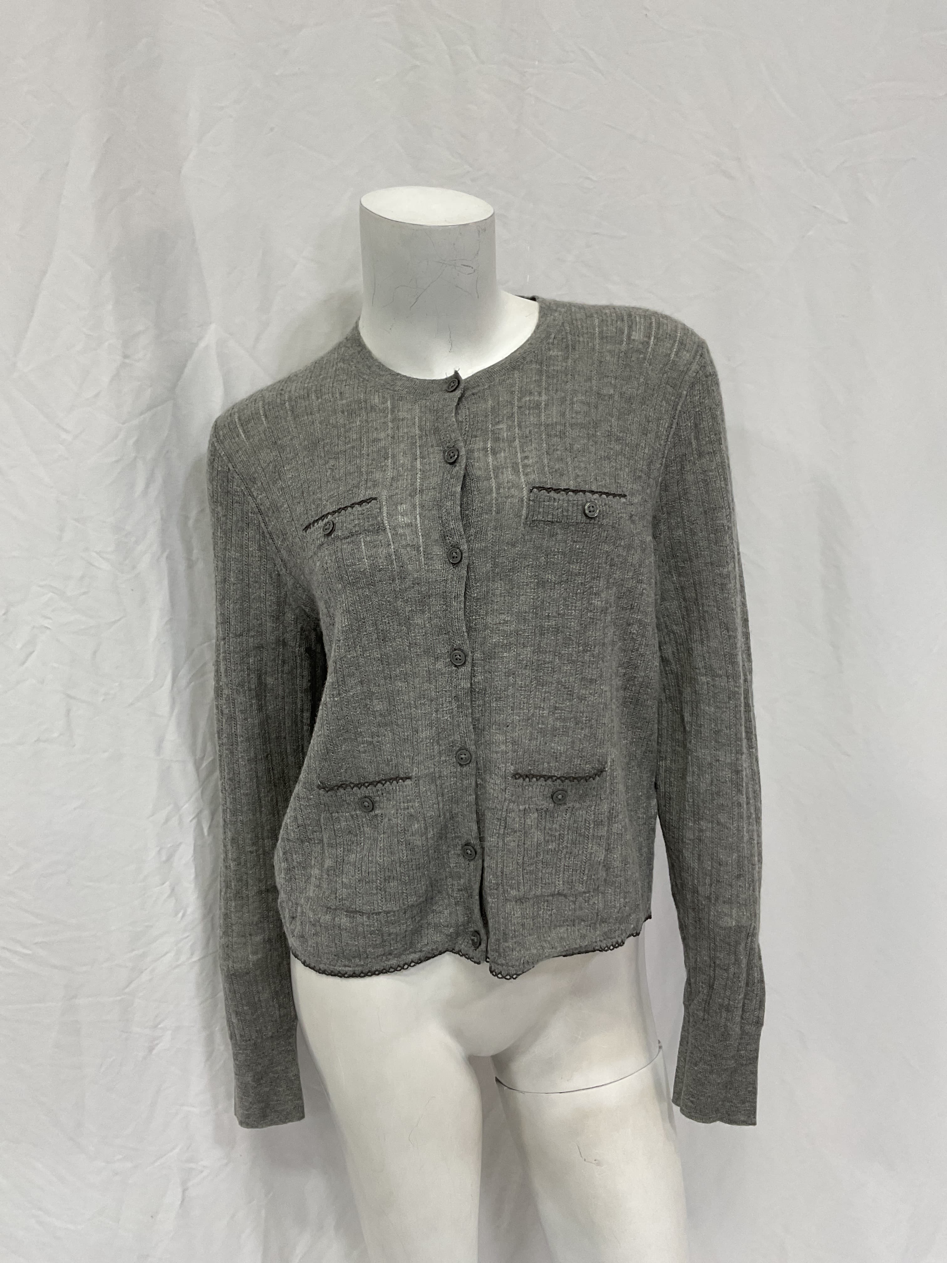 Featherweight Cashmere Pointelle Cardigan - Image 3