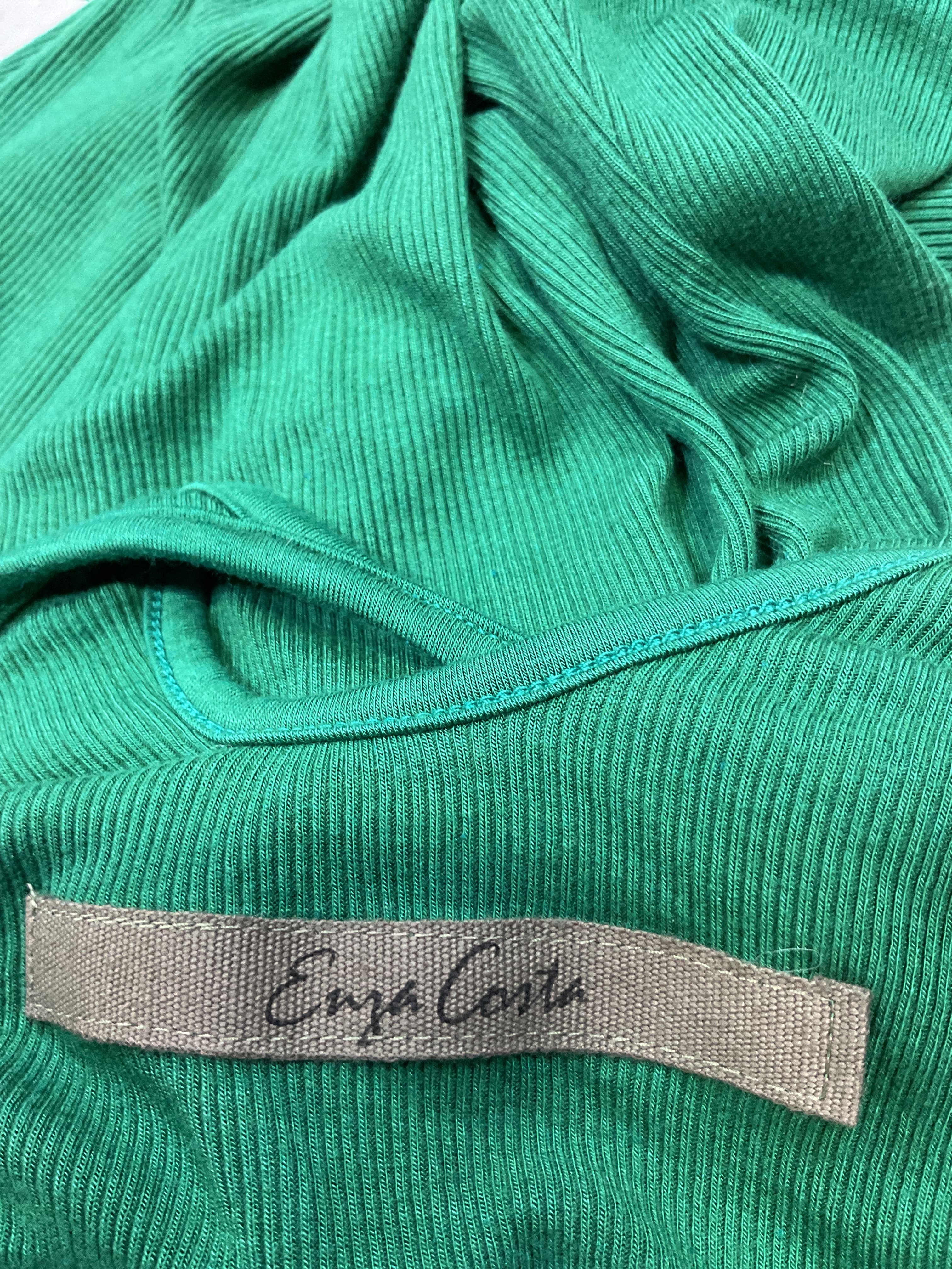 Enza Costa For Fwrd Stretch Silk Knit Asymmetrical Strappy Dress In Fern - Image 4