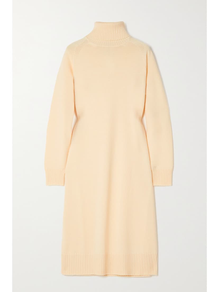 Linfa Wool Turtleneck Midi Dress - Image 1